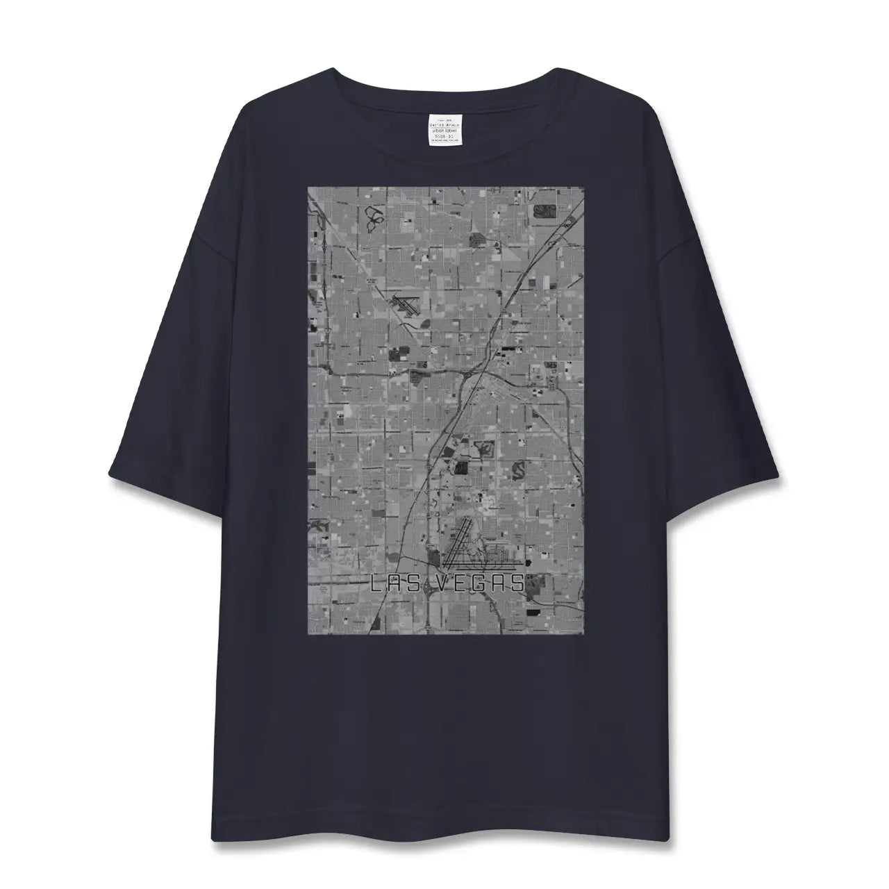 【ラスベガス(アメリカ)】地図柄ビッグシルエットTシャツ