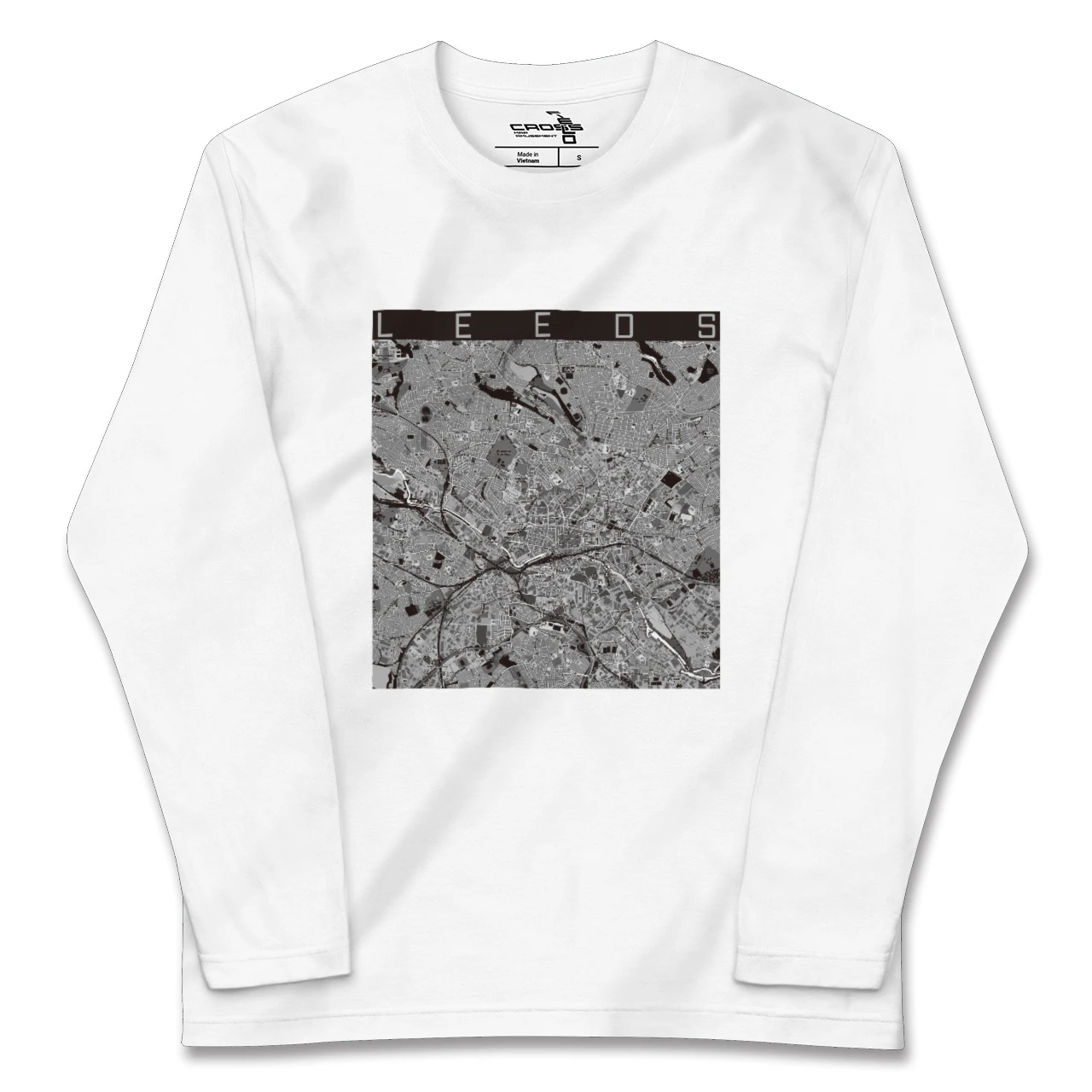 【リーズ(イギリス)】地図柄ロングスリーブTシャツ