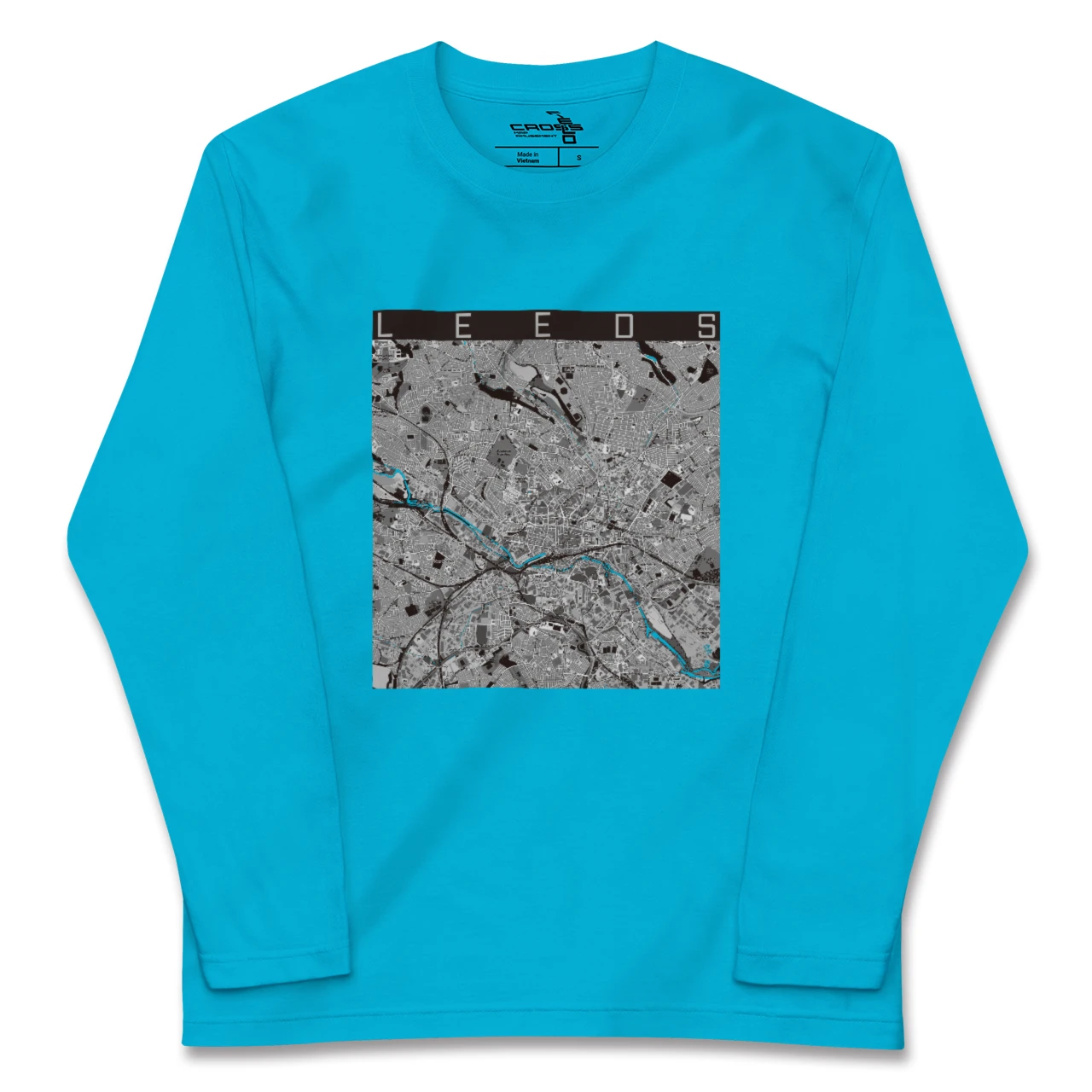 【リーズ(イギリス)】地図柄ロングスリーブTシャツ