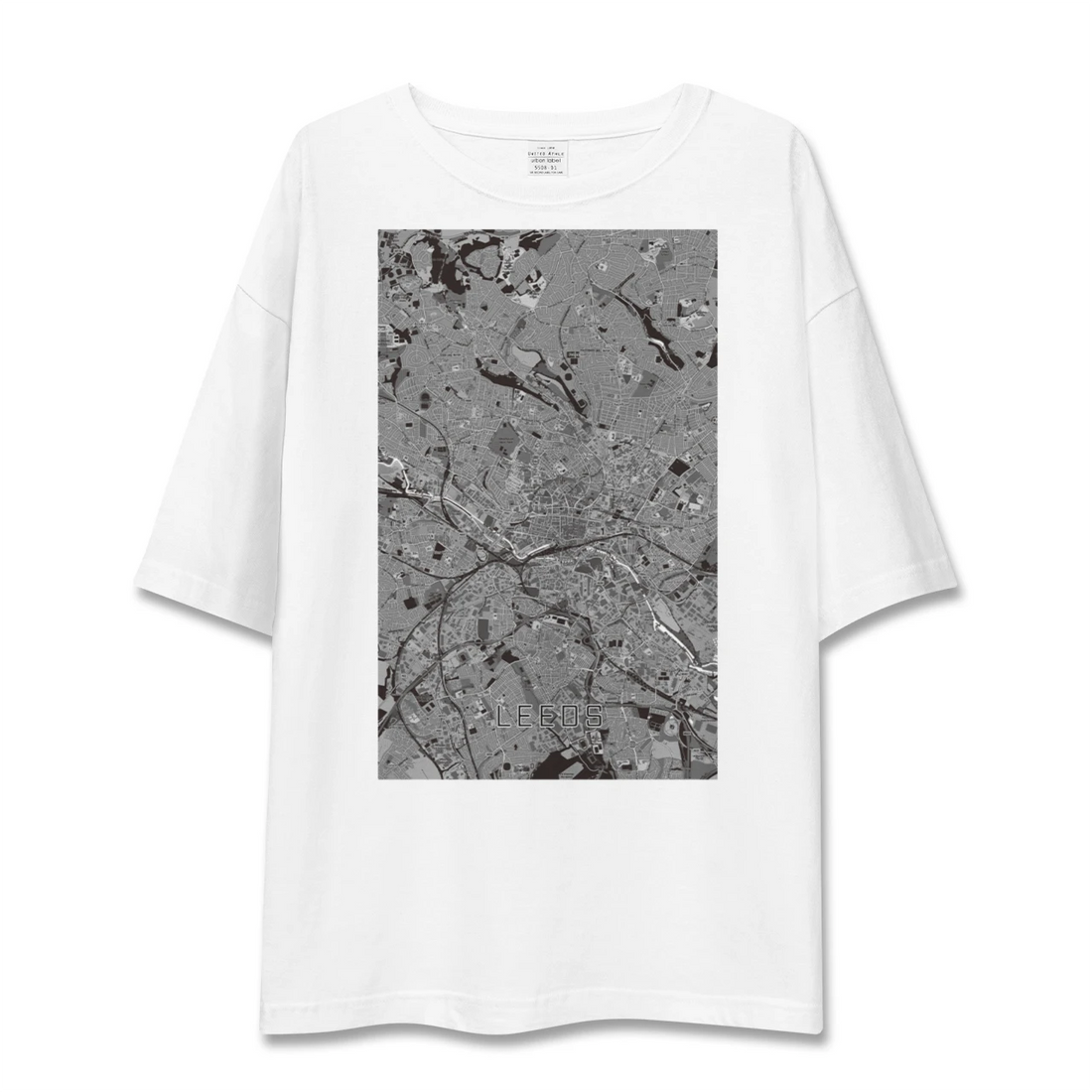 【リーズ(イギリス)】地図柄ビッグシルエットTシャツ