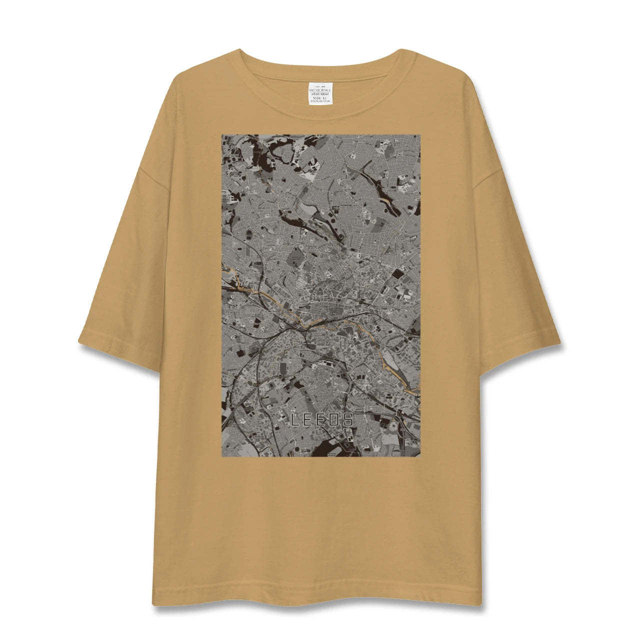【リーズ(イギリス)】地図柄ビッグシルエットTシャツ