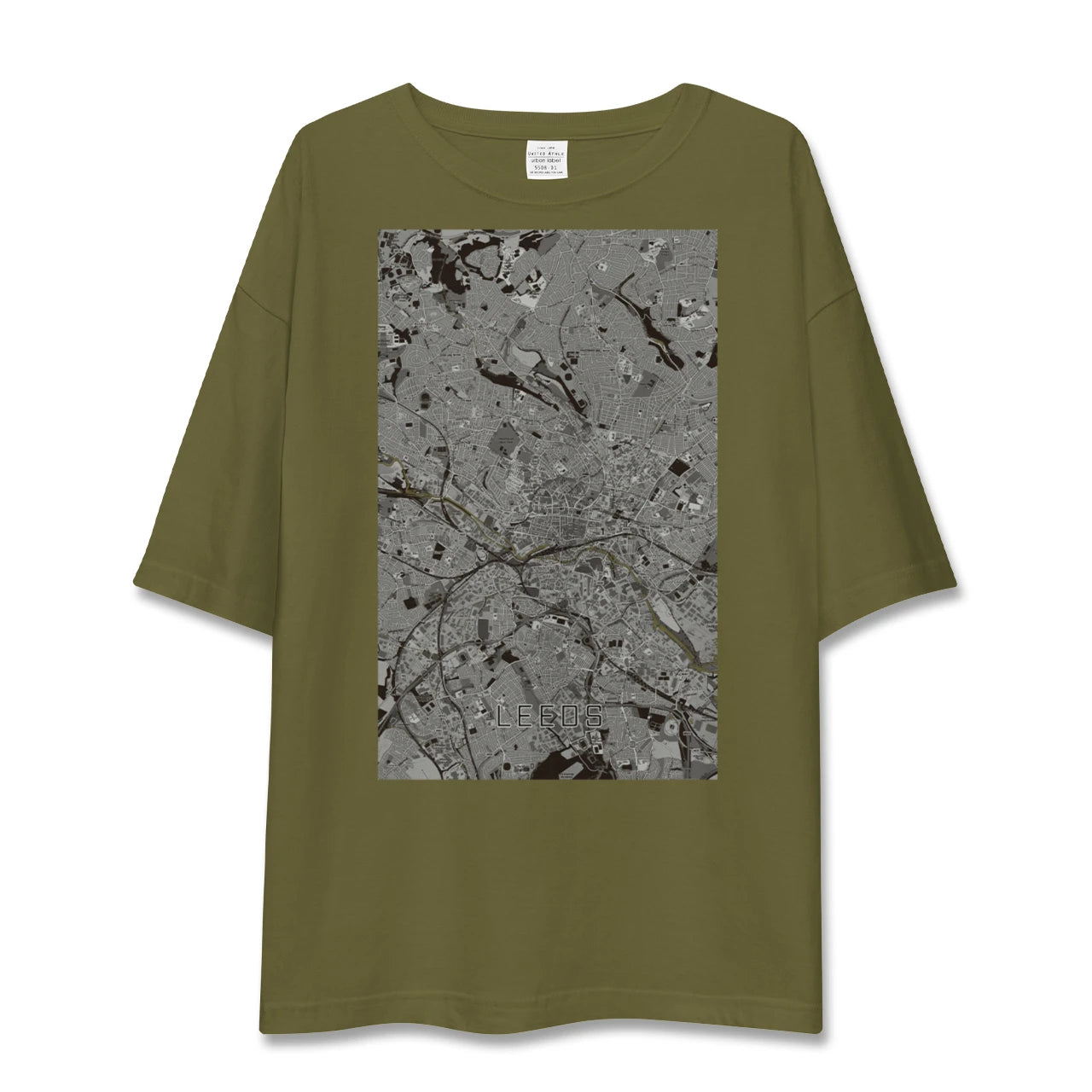 【リーズ(イギリス)】地図柄ビッグシルエットTシャツ