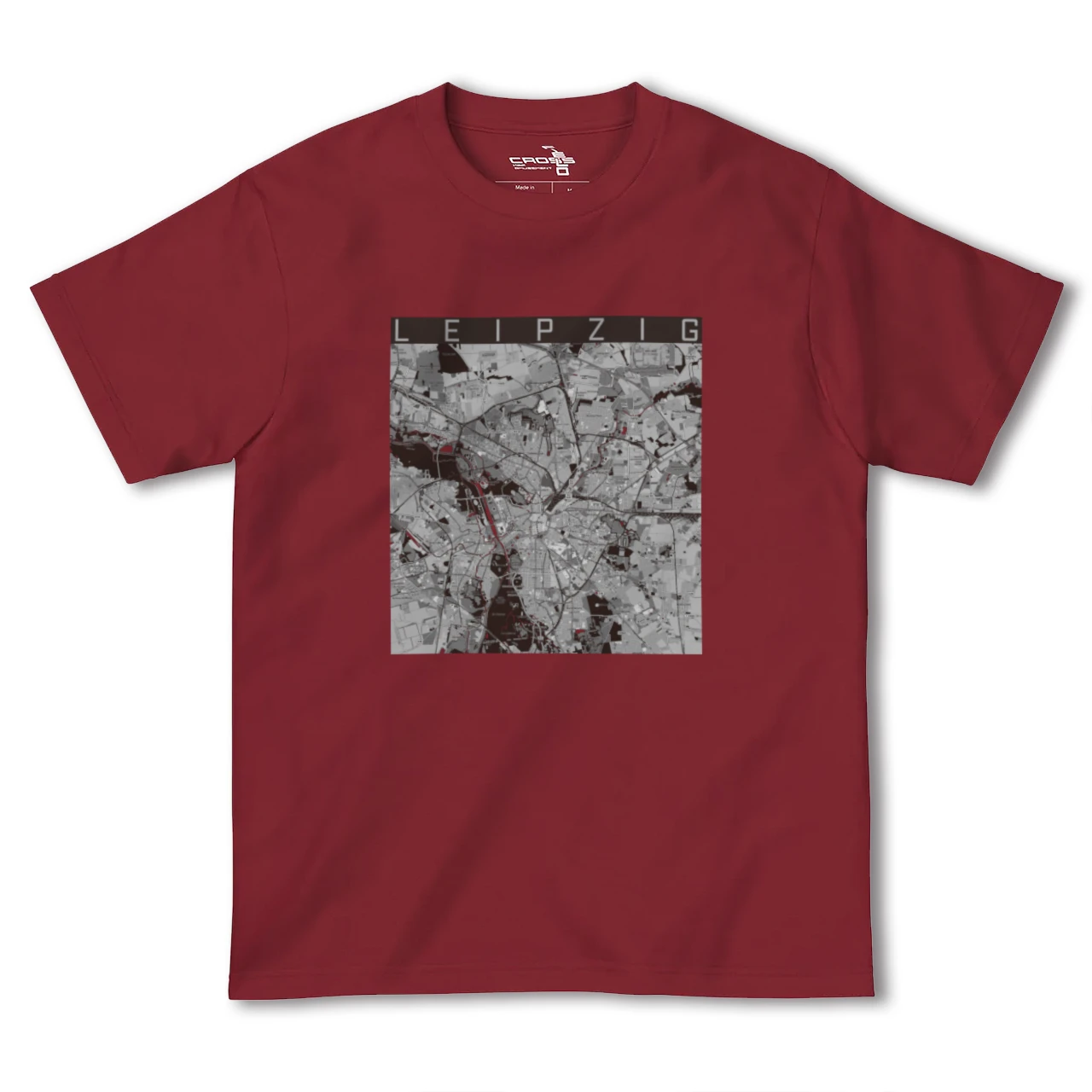 【ライプツィヒ(ドイツ)】地図柄ヘビーウェイトTシャツ