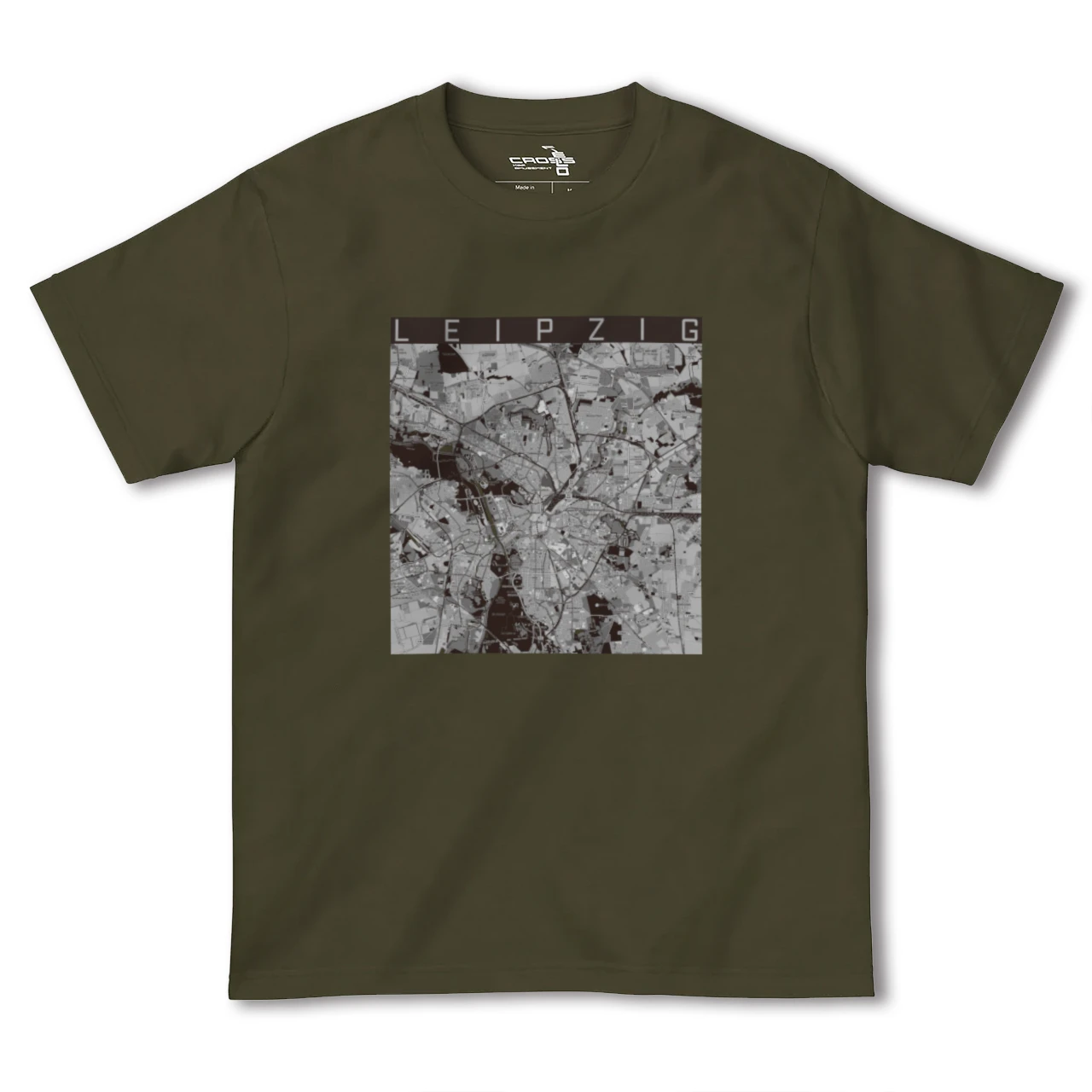 【ライプツィヒ(ドイツ)】地図柄ヘビーウェイトTシャツ