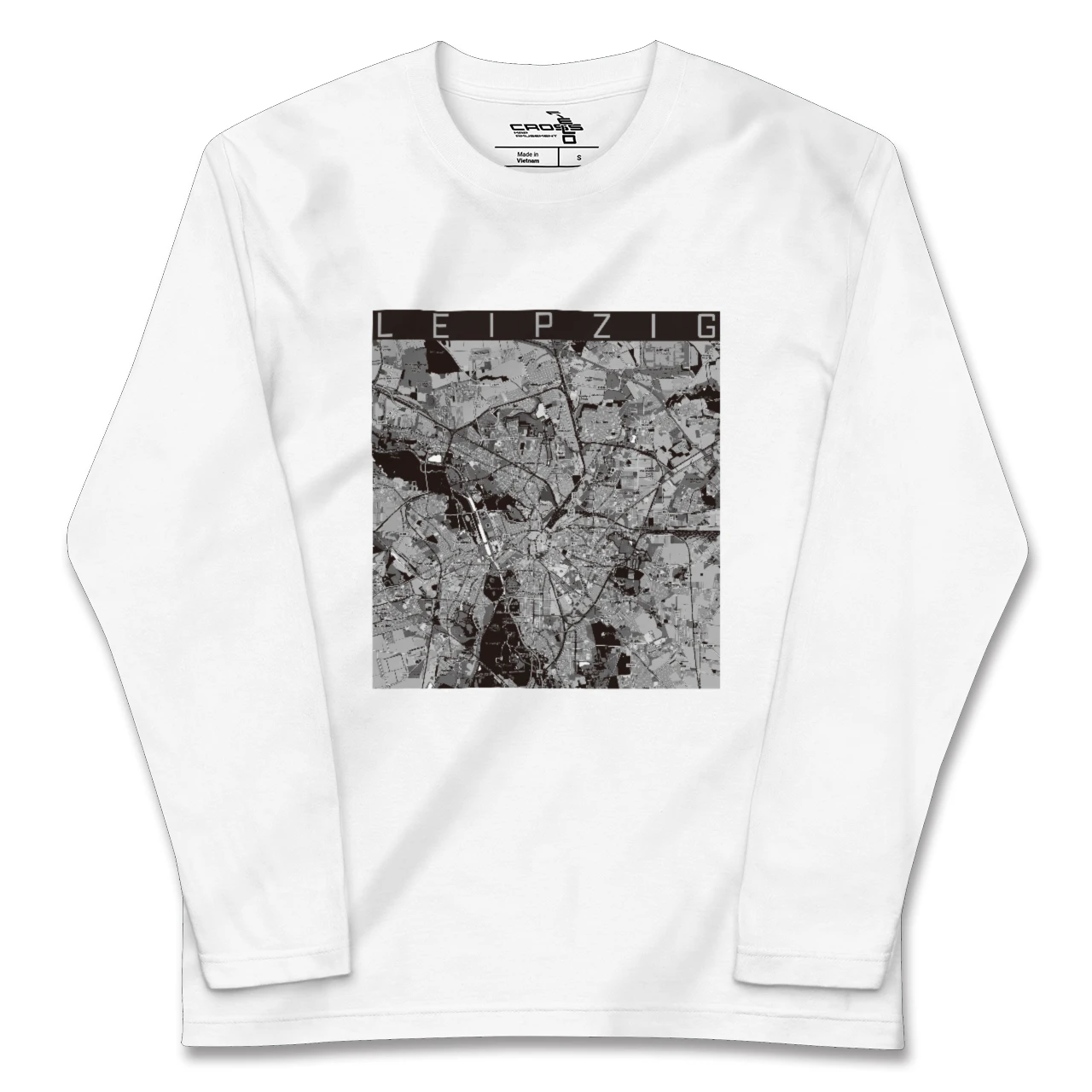 【ライプツィヒ(ドイツ)】地図柄ロングスリーブTシャツ