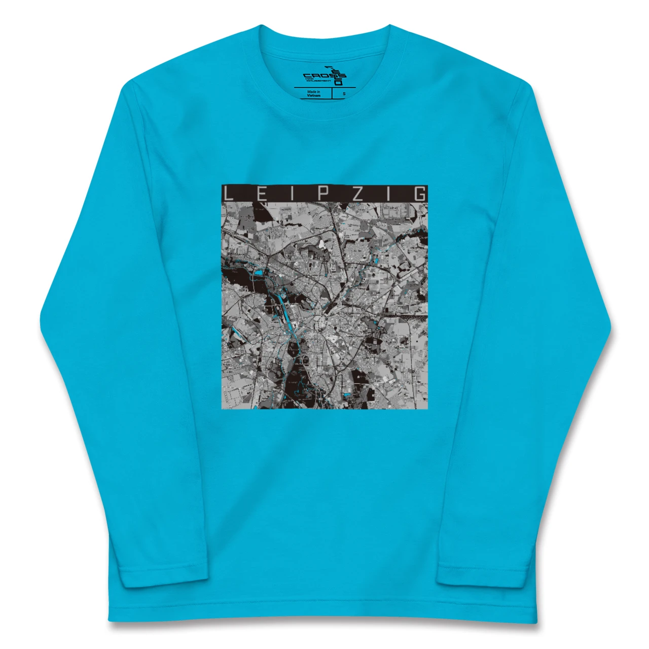 【ライプツィヒ(ドイツ)】地図柄ロングスリーブTシャツ