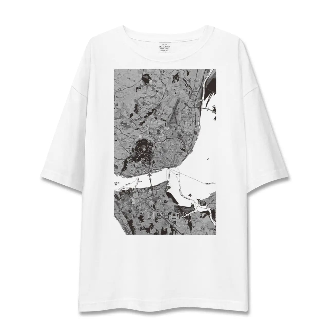 【リスボン(ポルトガル)】地図柄ビッグシルエットTシャツ