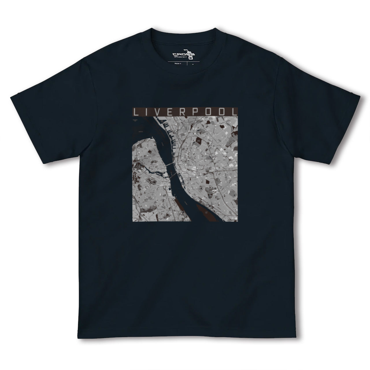 【リヴァプール(イギリス)】地図柄ヘビーウェイトTシャツ