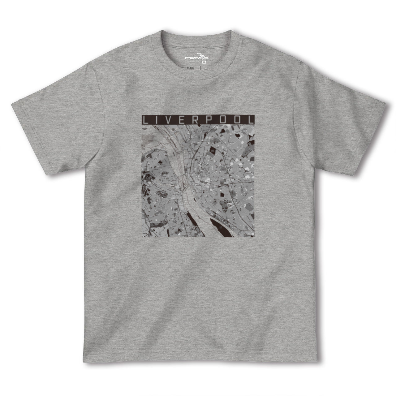 【リヴァプール(イギリス)】地図柄ヘビーウェイトTシャツ