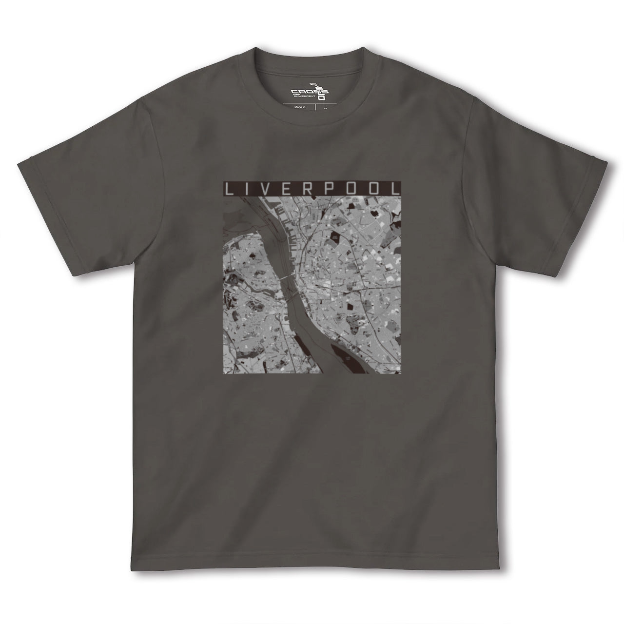 【リヴァプール(イギリス)】地図柄ヘビーウェイトTシャツ