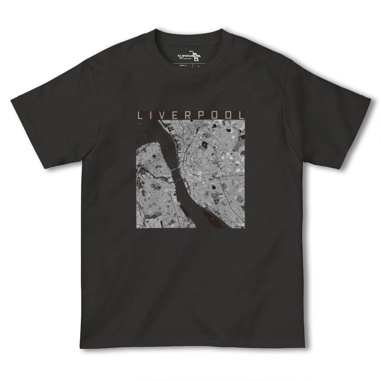 【リヴァプール(イギリス)】地図柄ヘビーウェイトTシャツ