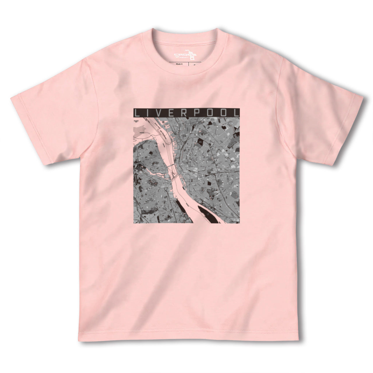 【リヴァプール(イギリス)】地図柄ヘビーウェイトTシャツ