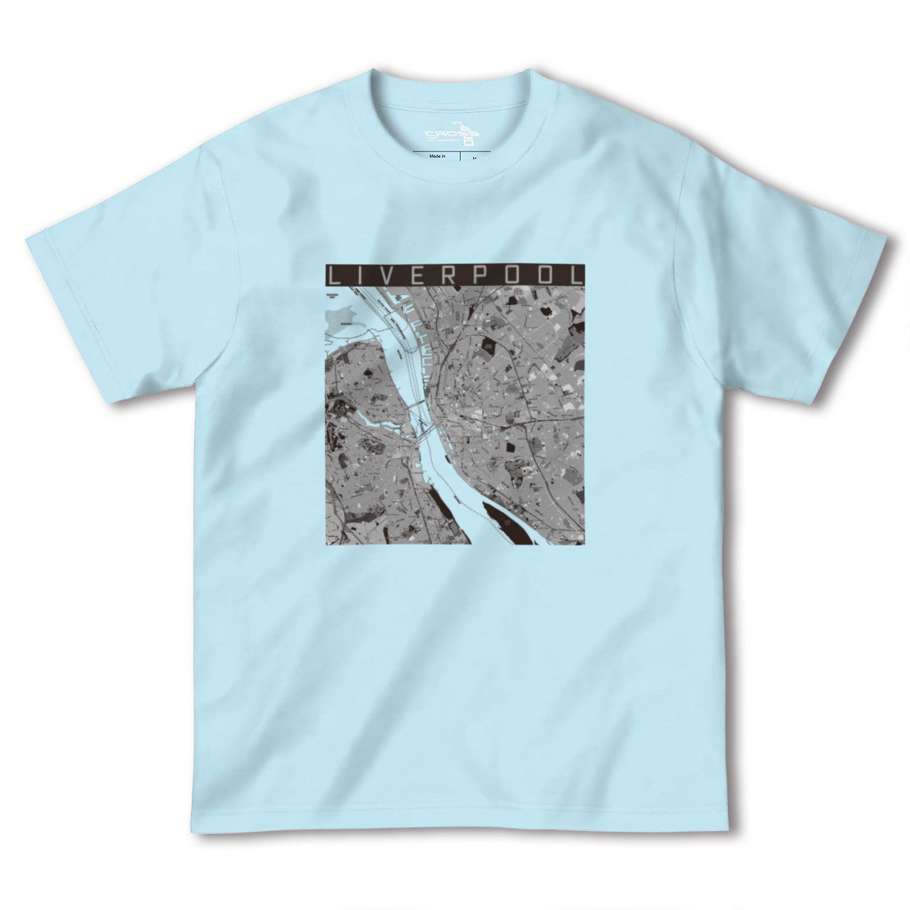 【リヴァプール(イギリス)】地図柄ヘビーウェイトTシャツ