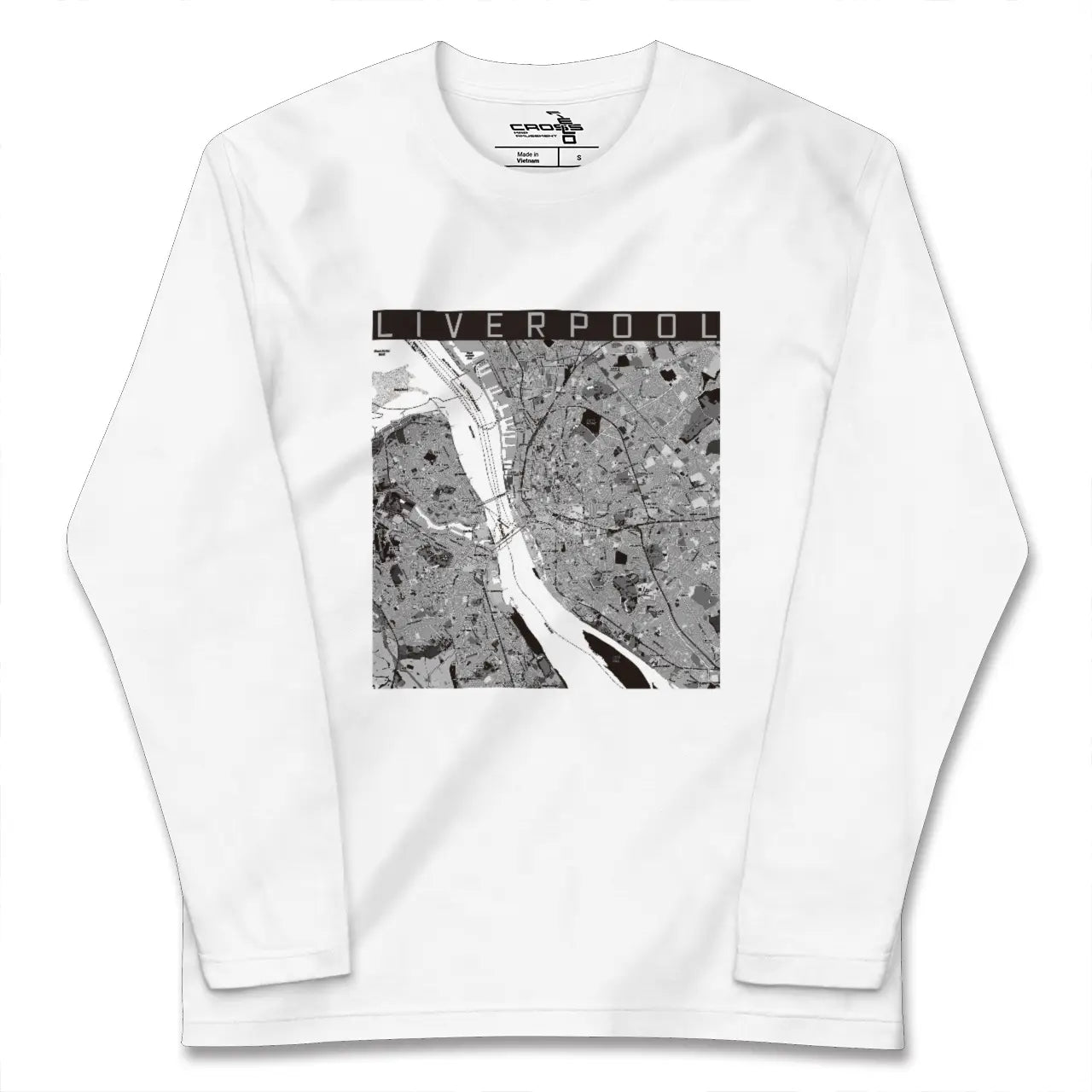 【リヴァプール(イギリス)】地図柄ロングスリーブTシャツ