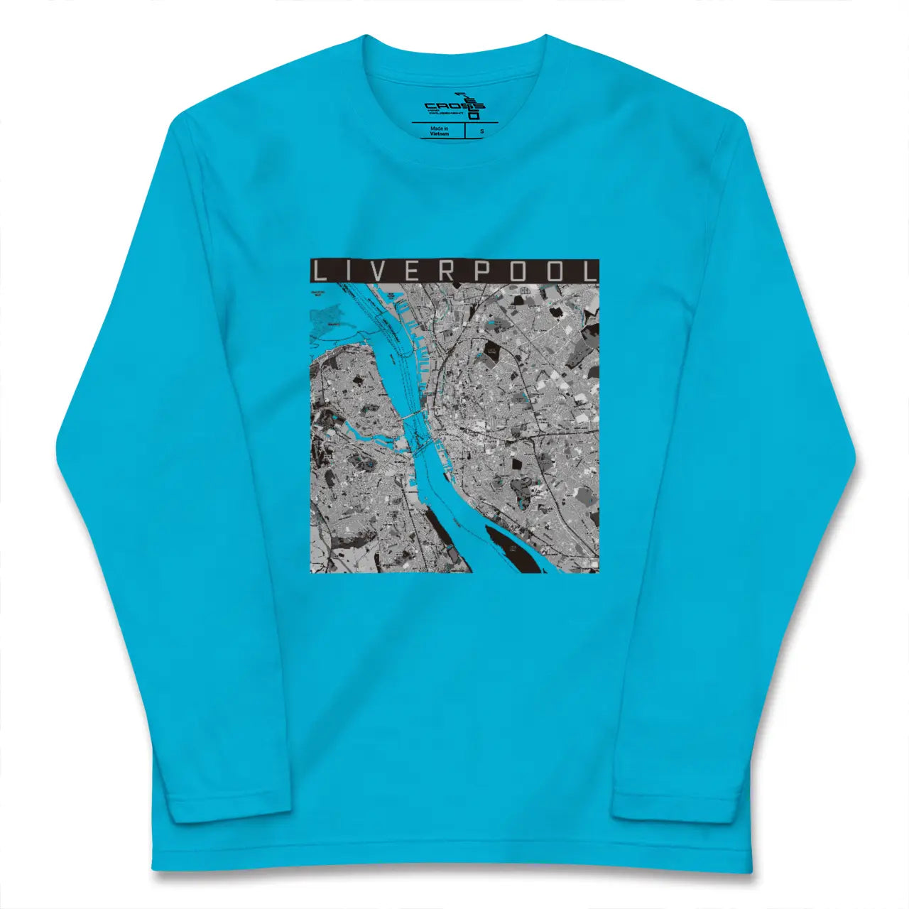 【リヴァプール(イギリス)】地図柄ロングスリーブTシャツ