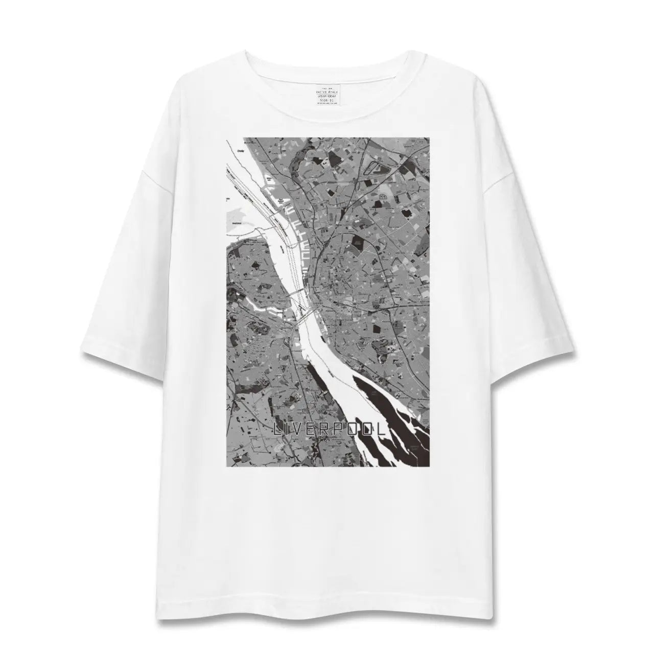 【リヴァプール(イギリス)】地図柄ビッグシルエットTシャツ