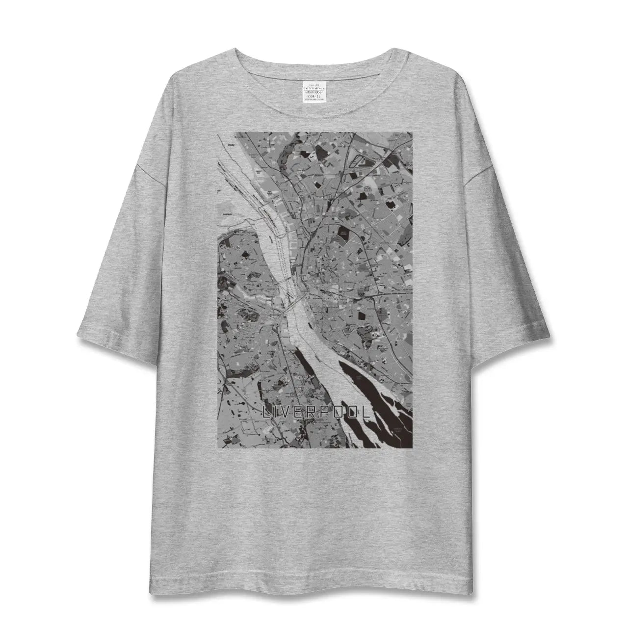 【リヴァプール(イギリス)】地図柄ビッグシルエットTシャツ