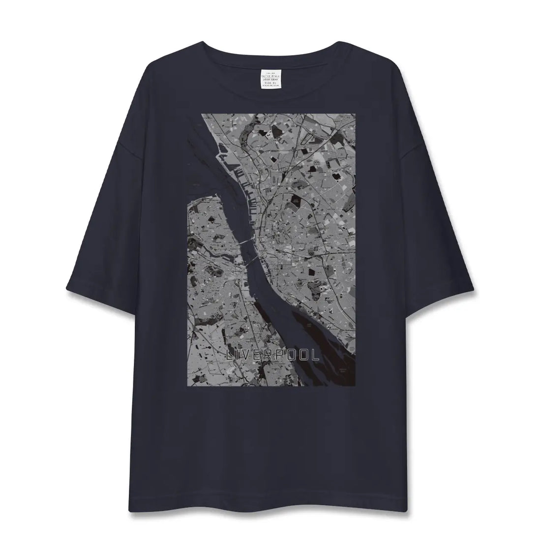 【リヴァプール(イギリス)】地図柄ビッグシルエットTシャツ