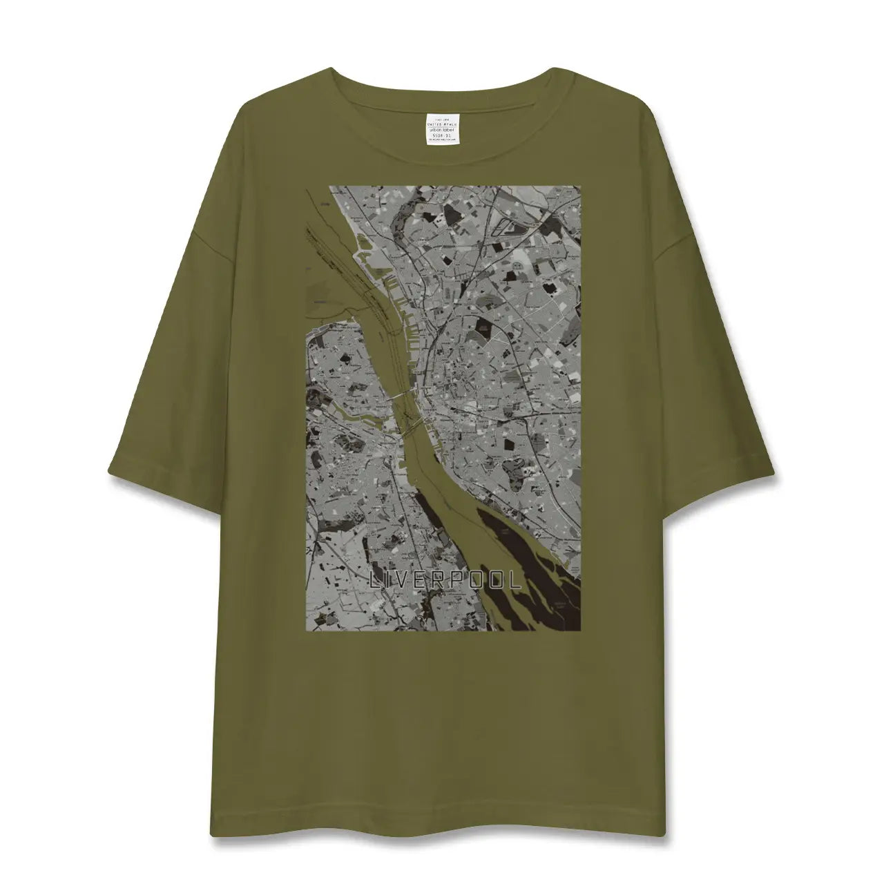 【リヴァプール(イギリス)】地図柄ビッグシルエットTシャツ