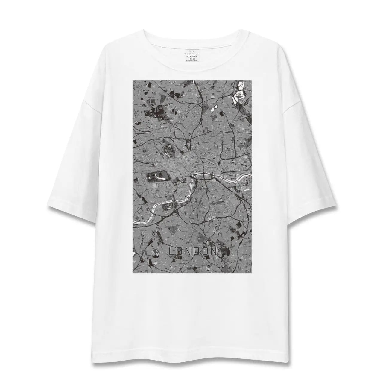 【ロンドン(イギリス)】地図柄ビッグシルエットTシャツ