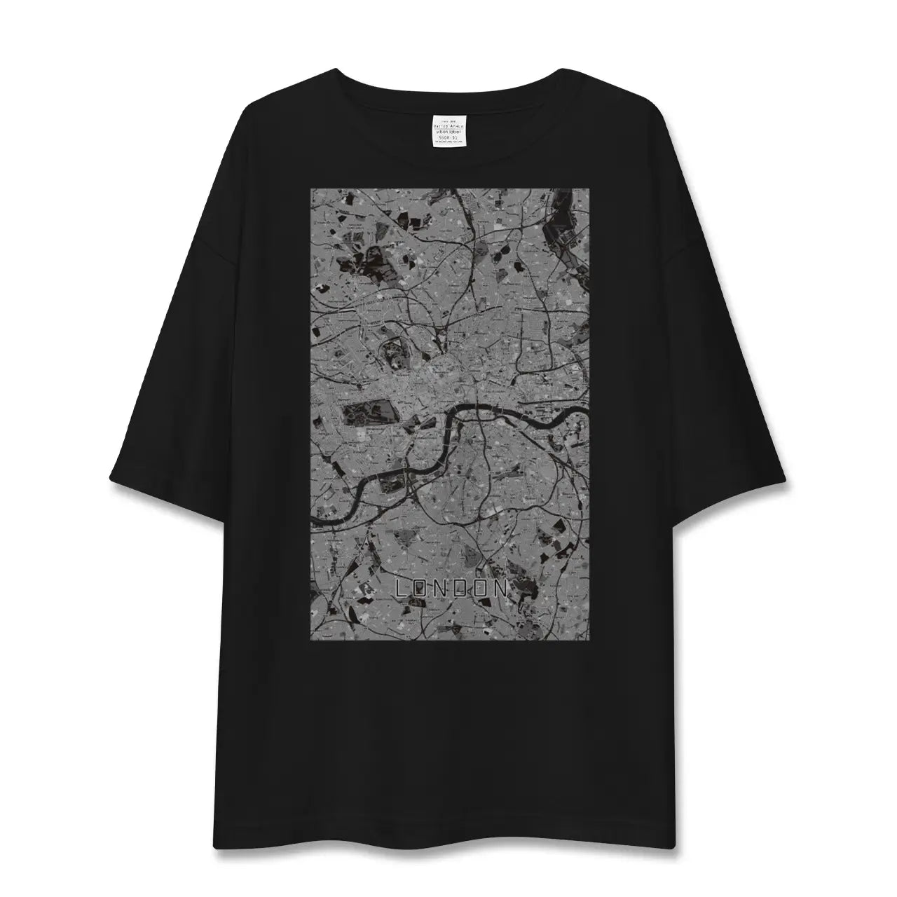 【ロンドン(イギリス)】地図柄ビッグシルエットTシャツ