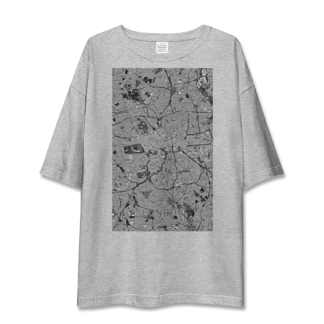 【ロンドン(イギリス)】地図柄ビッグシルエットTシャツ