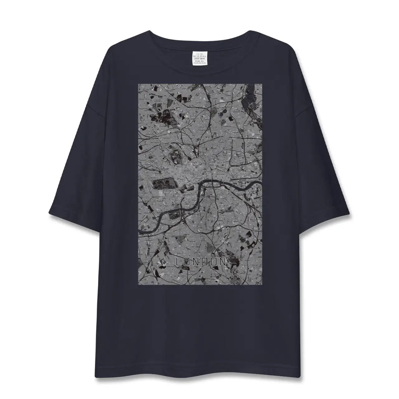 【ロンドン(イギリス)】地図柄ビッグシルエットTシャツ
