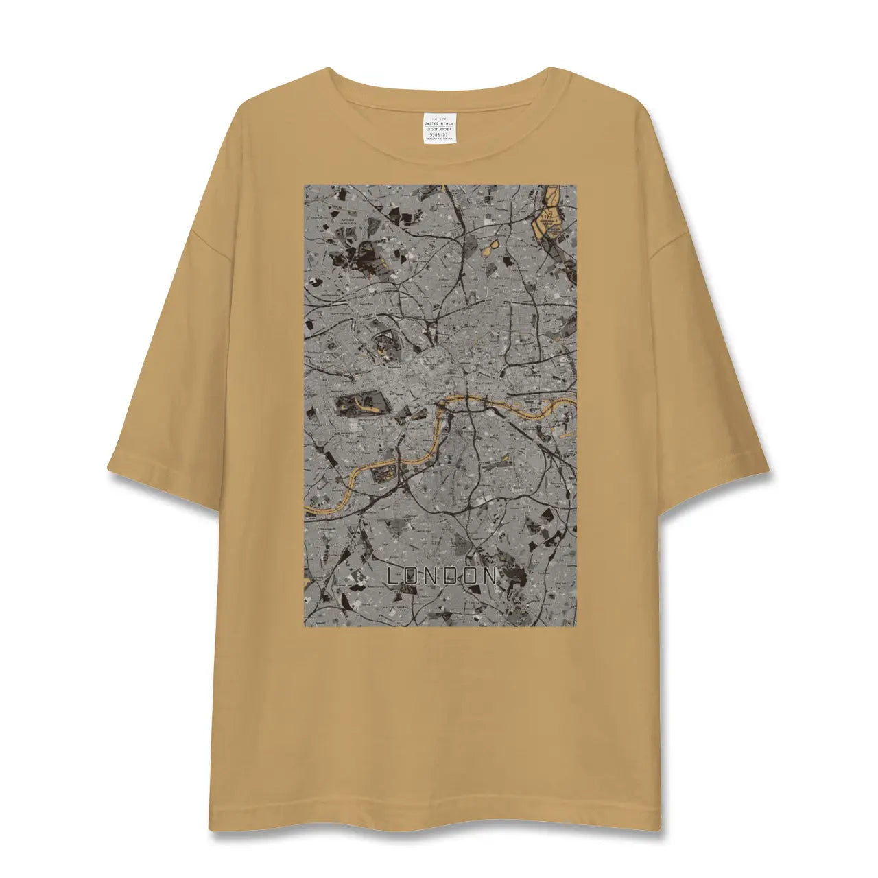 【ロンドン(イギリス)】地図柄ビッグシルエットTシャツ