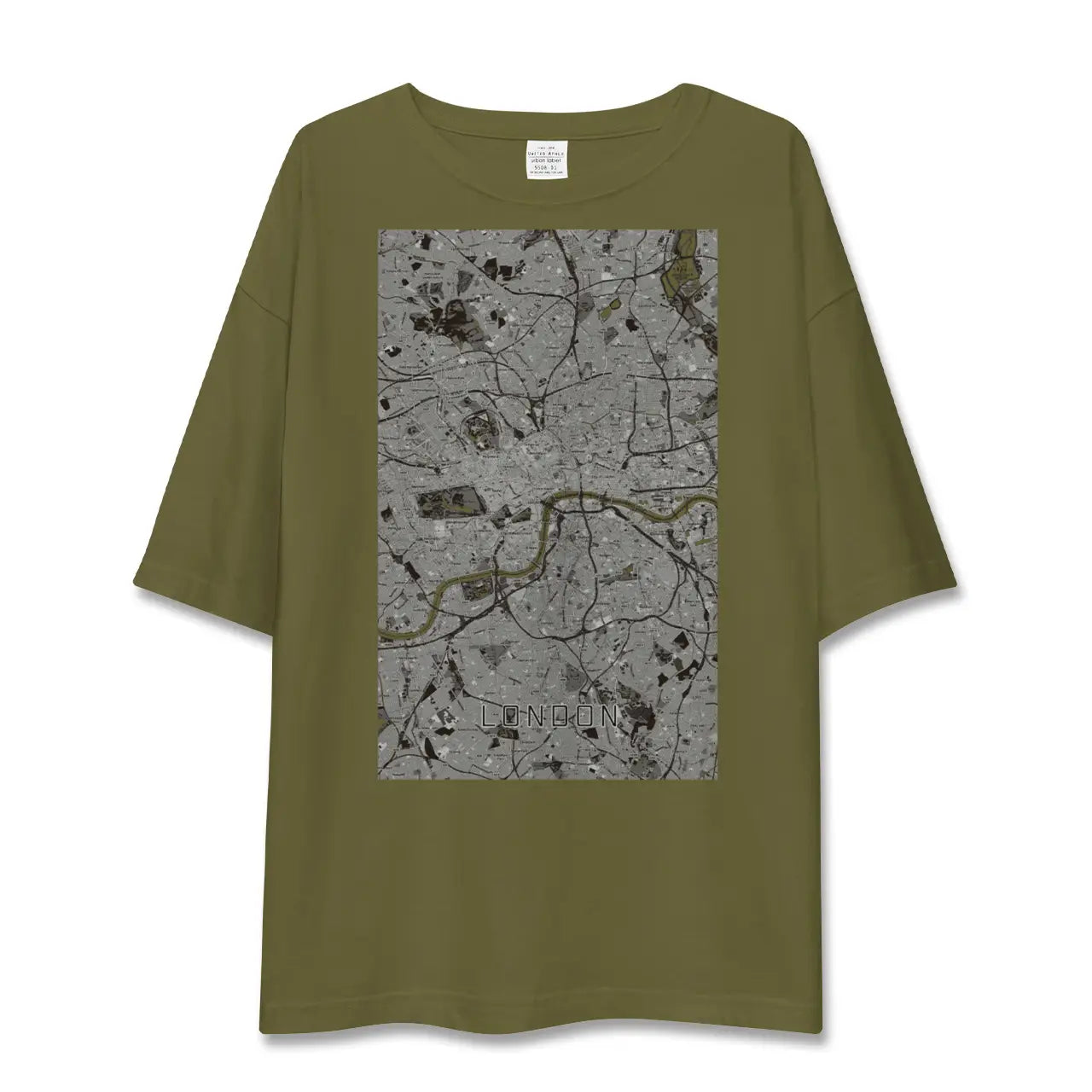 【ロンドン(イギリス)】地図柄ビッグシルエットTシャツ