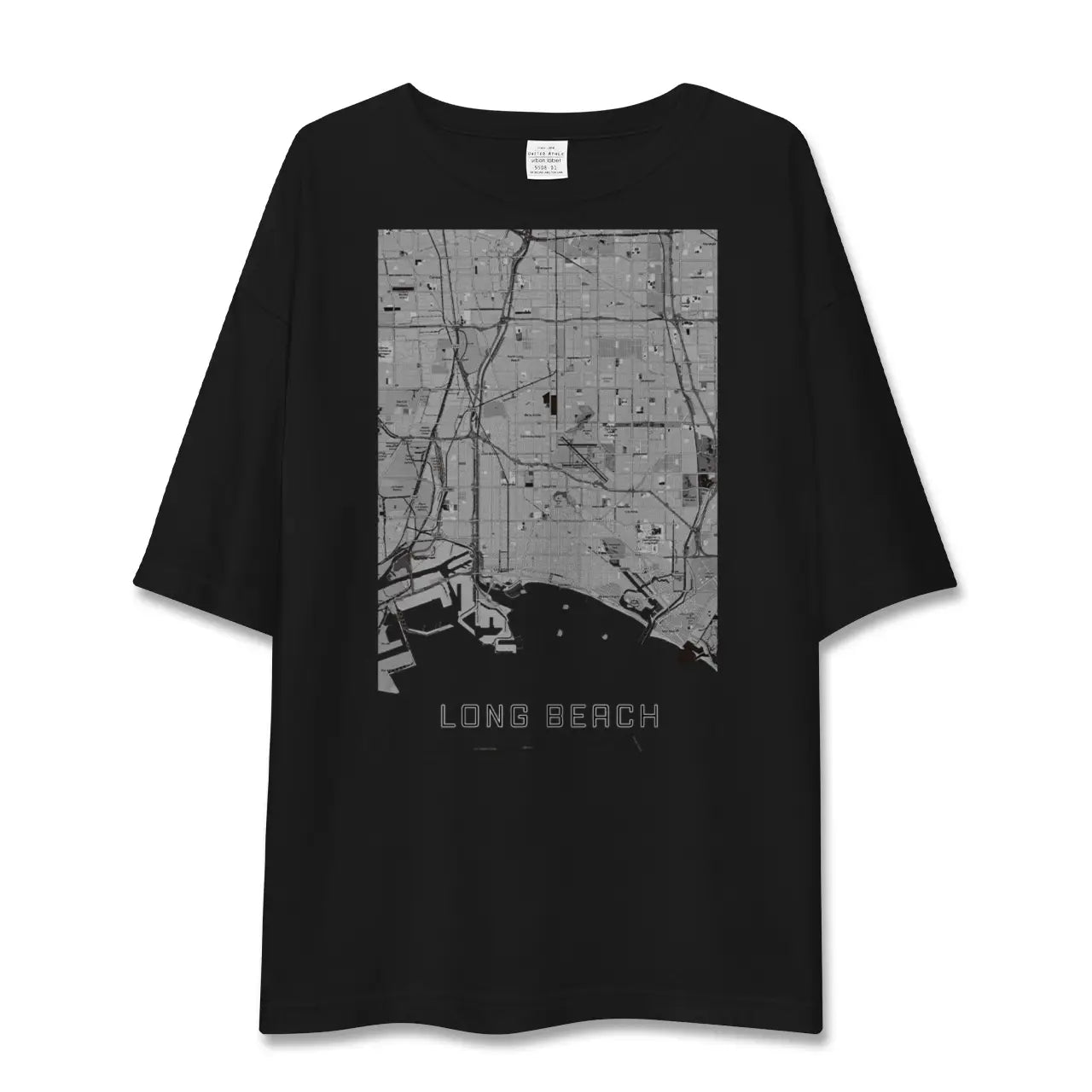 【ロングビーチ(アメリカ)】地図柄ビッグシルエットTシャツ
