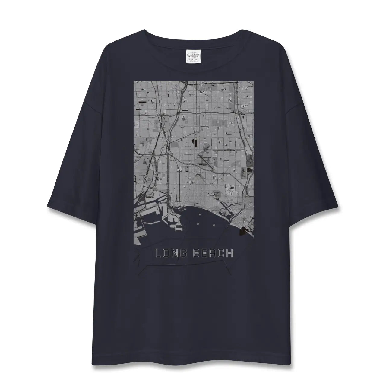 【ロングビーチ(アメリカ)】地図柄ビッグシルエットTシャツ