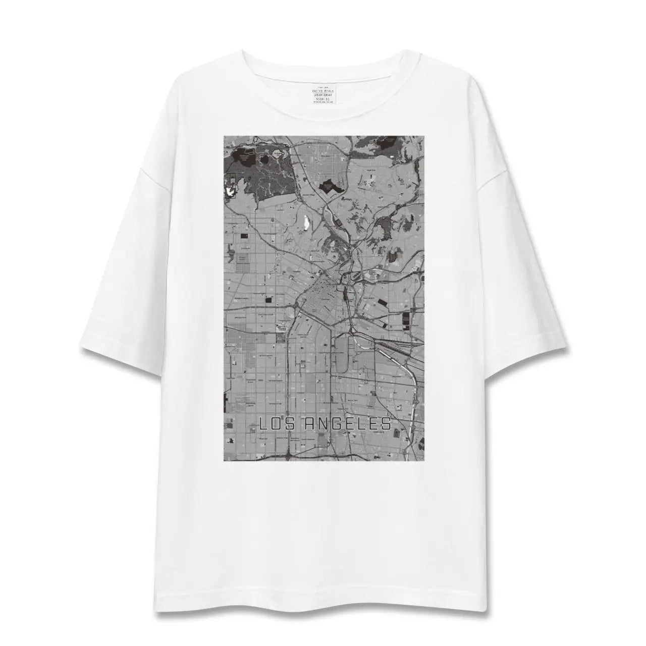 【ロサンゼルス(アメリカ)】地図柄ビッグシルエットTシャツ