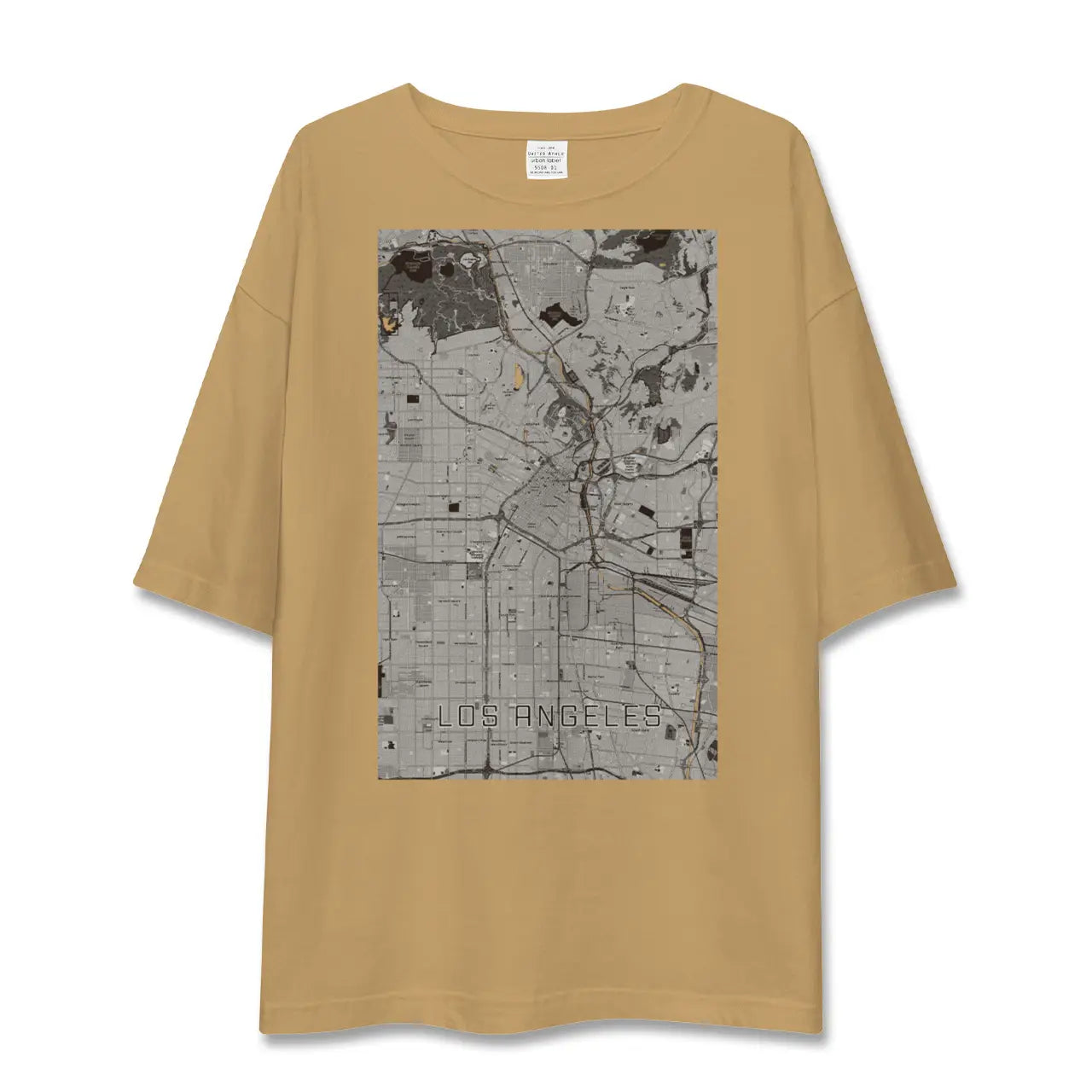 【ロサンゼルス(アメリカ)】地図柄ビッグシルエットTシャツ