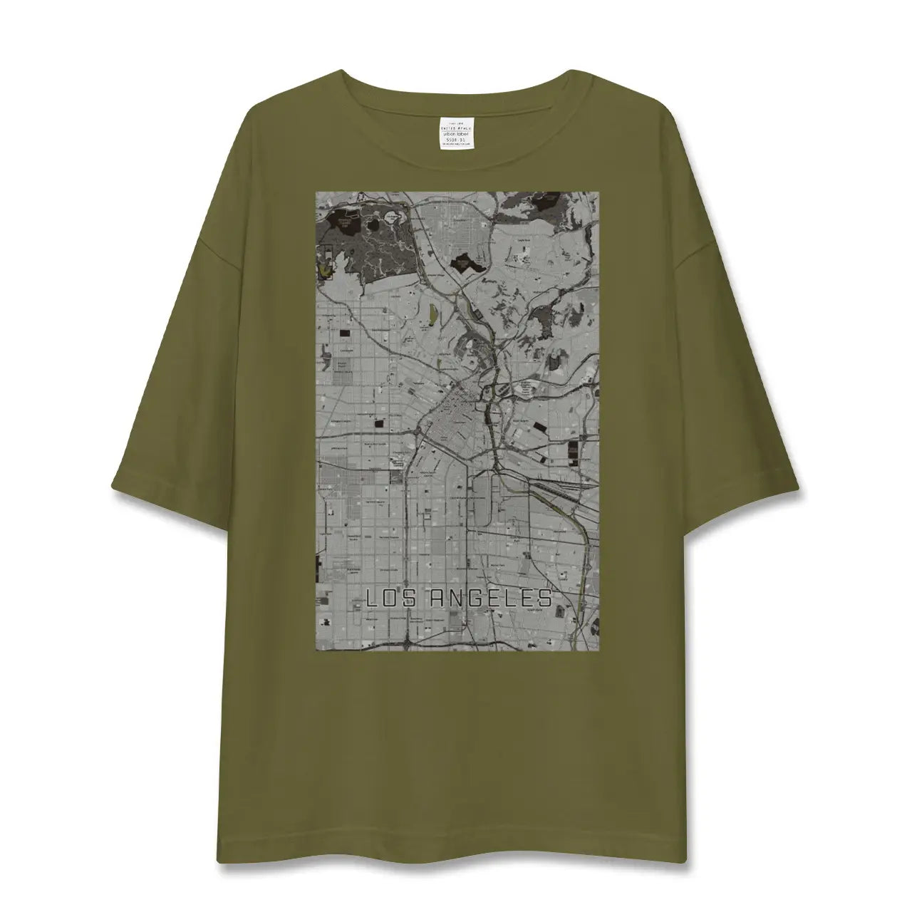 【ロサンゼルス(アメリカ)】地図柄ビッグシルエットTシャツ