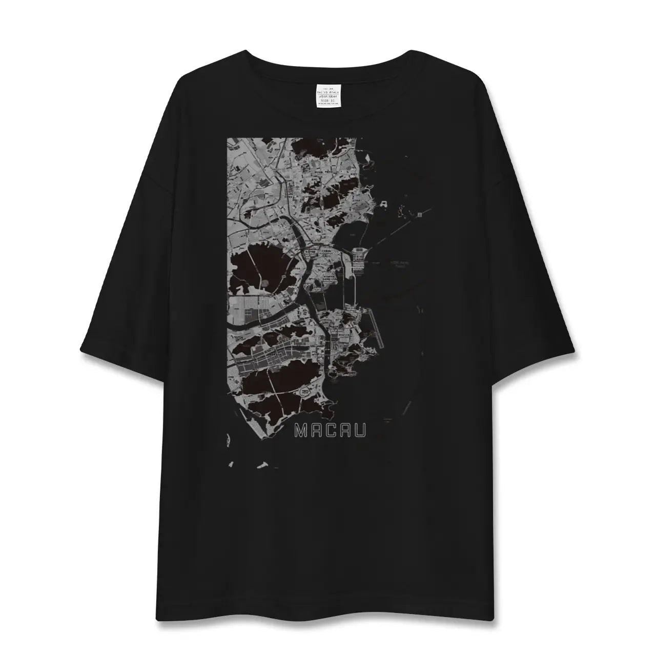 【マカオ(中華人民共和国)】地図柄ビッグシルエットTシャツ