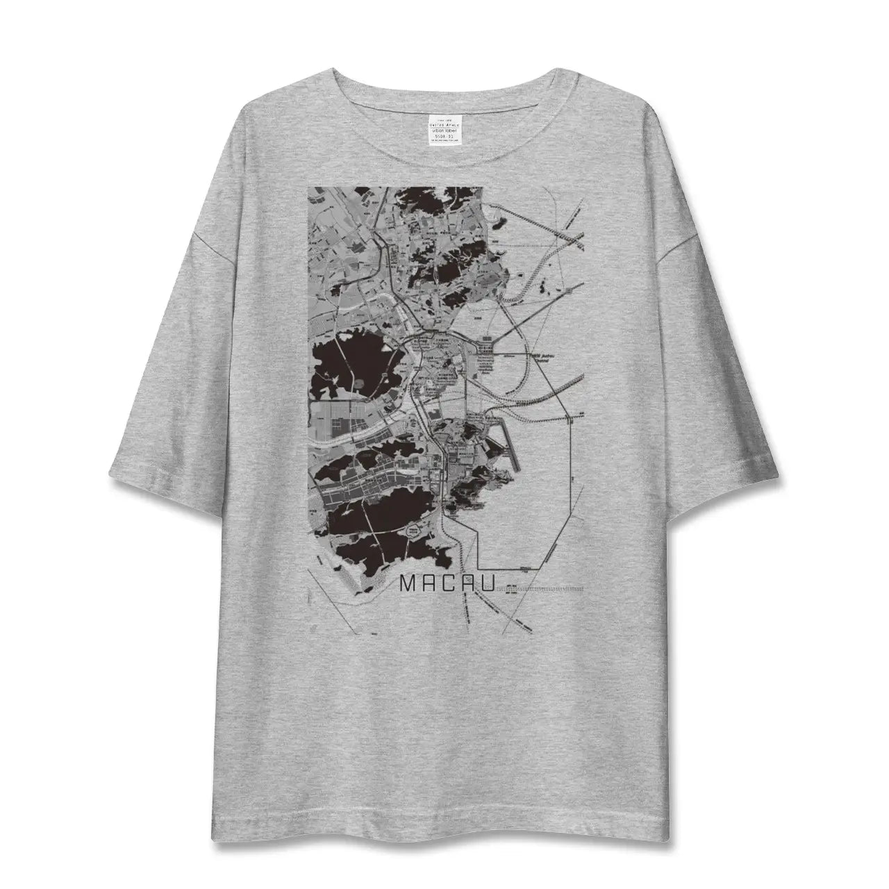 【マカオ(中華人民共和国)】地図柄ビッグシルエットTシャツ