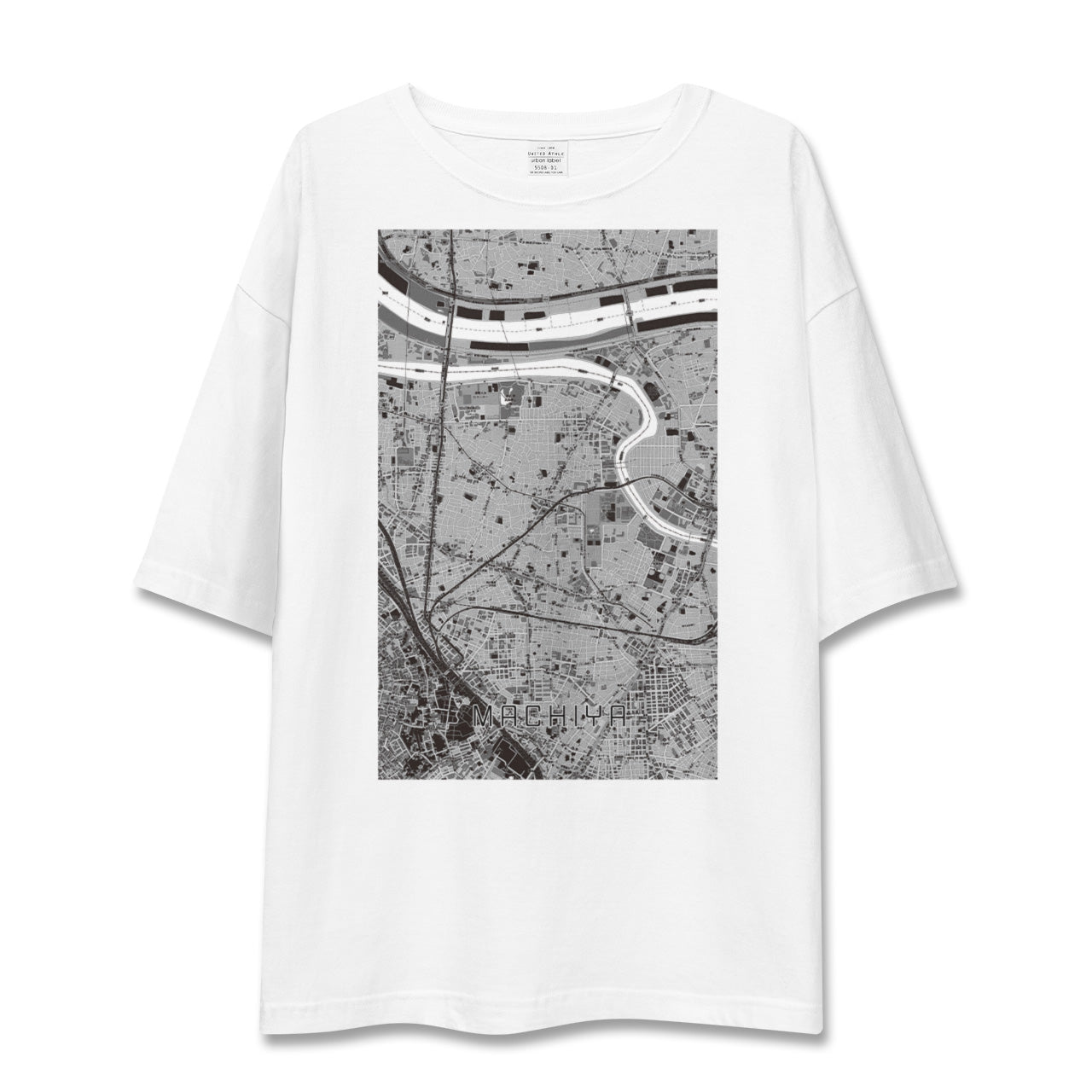 【町屋(東京都)】地図柄ビッグシルエットTシャツ
