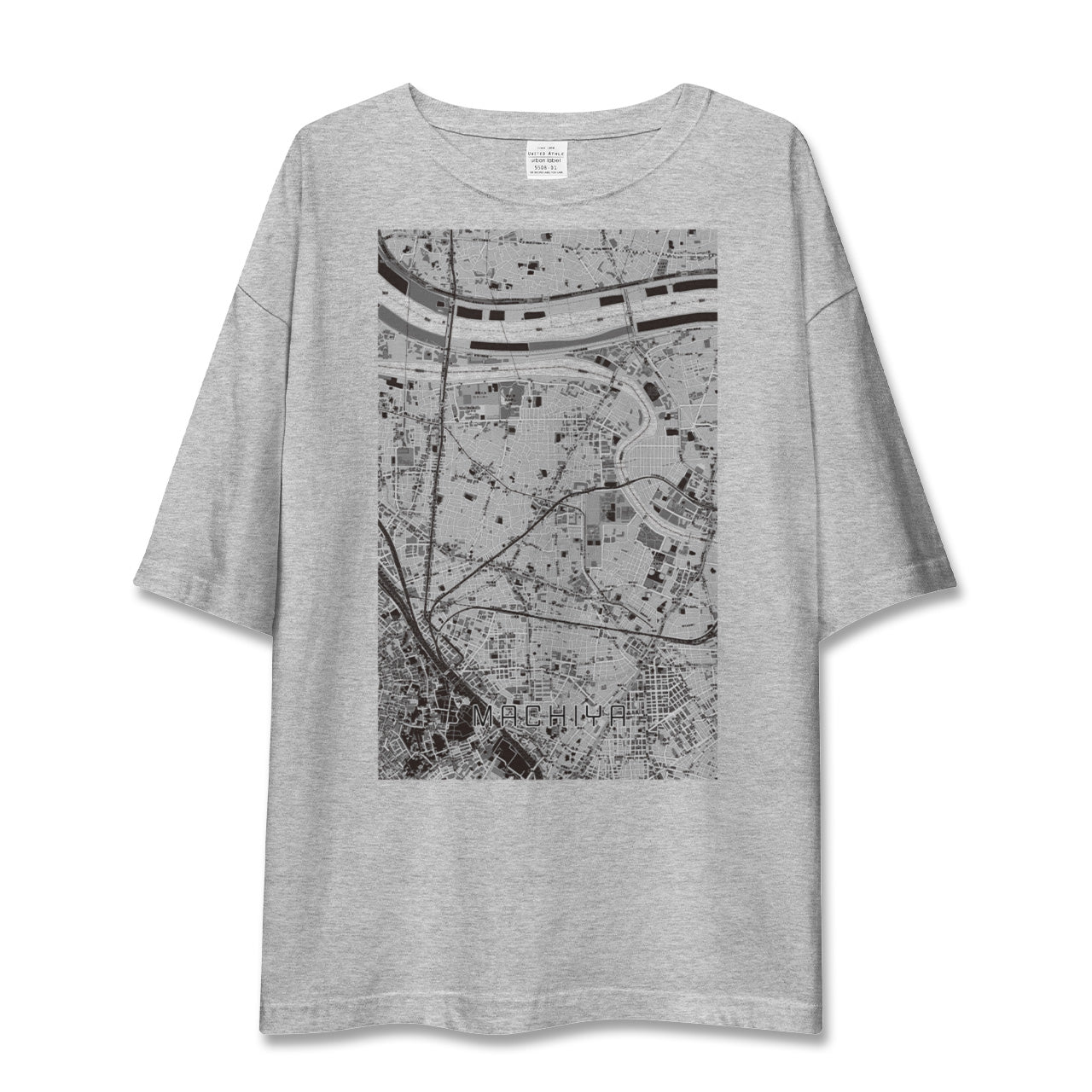 【町屋(東京都)】地図柄ビッグシルエットTシャツ