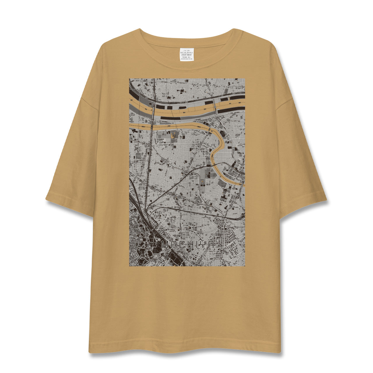 【町屋(東京都)】地図柄ビッグシルエットTシャツ