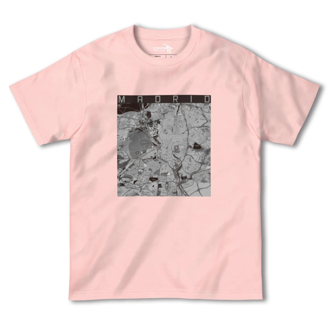 【マドリード(スペイン)】地図柄ヘビーウェイトTシャツ