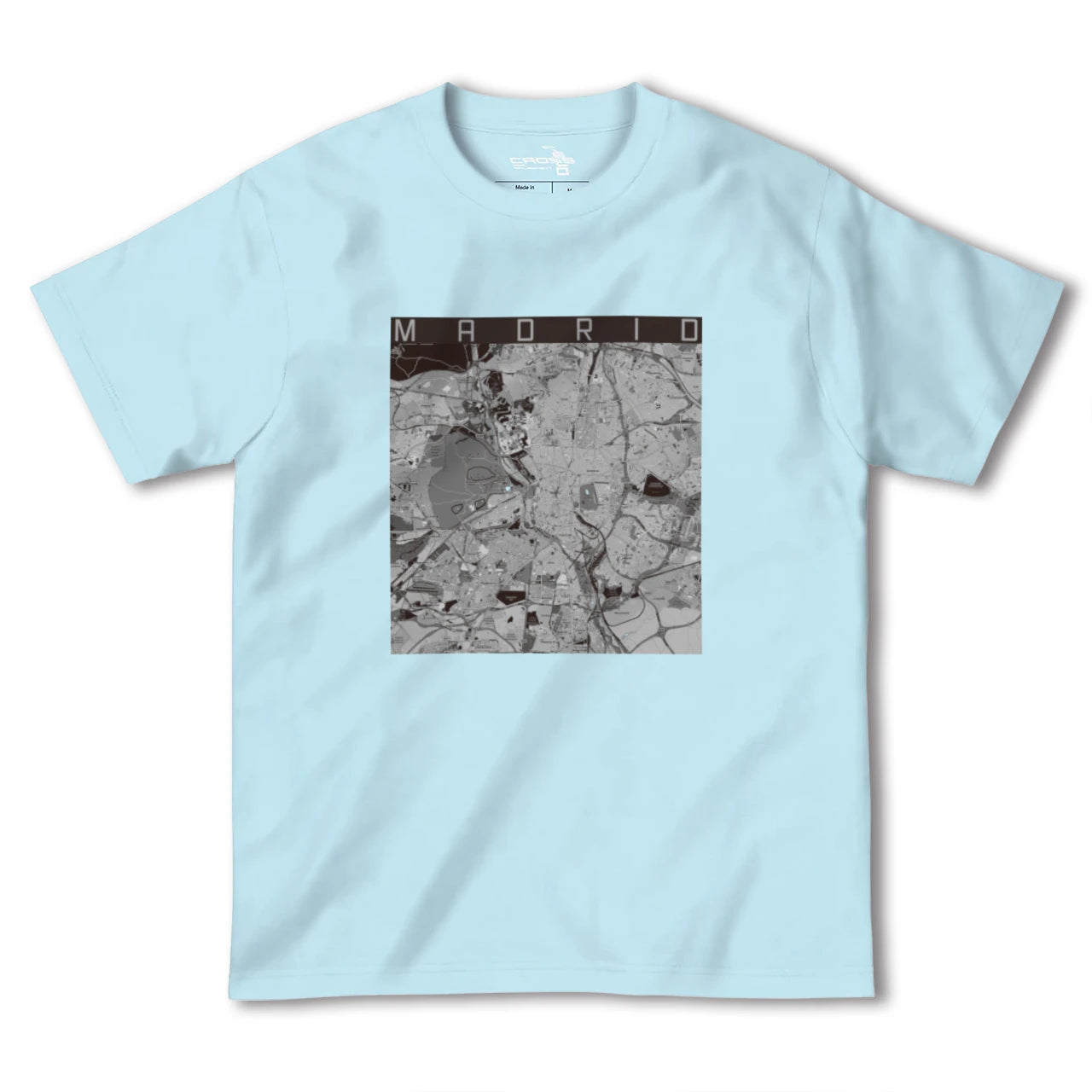 【マドリード(スペイン)】地図柄ヘビーウェイトTシャツ