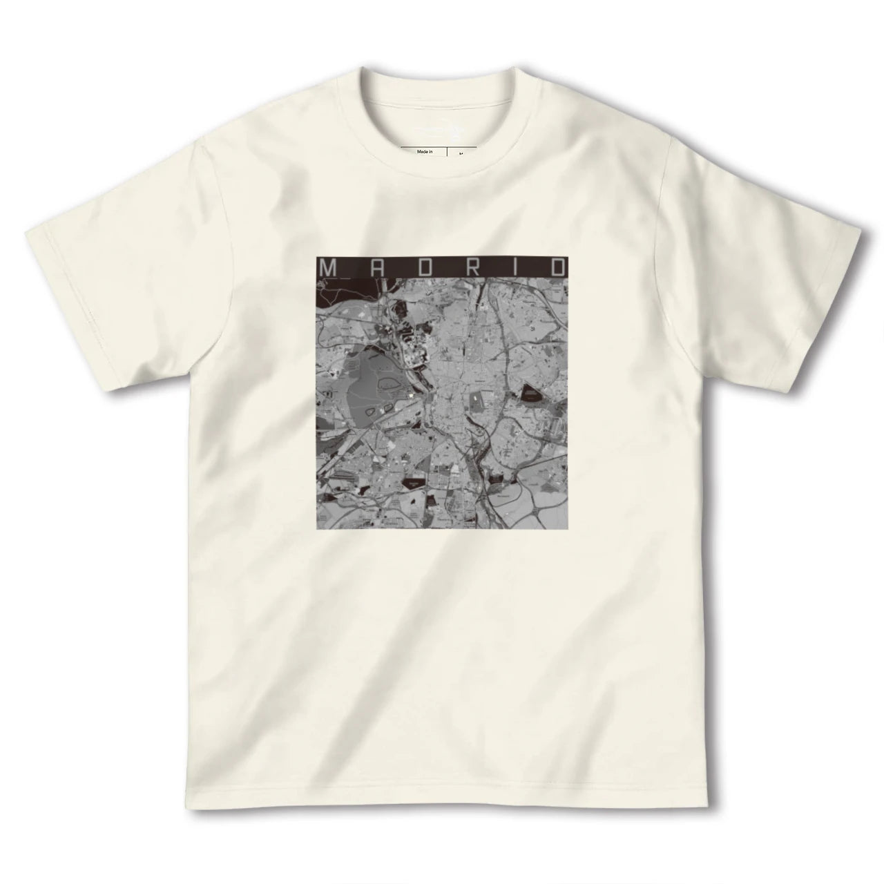【マドリード(スペイン)】地図柄ヘビーウェイトTシャツ