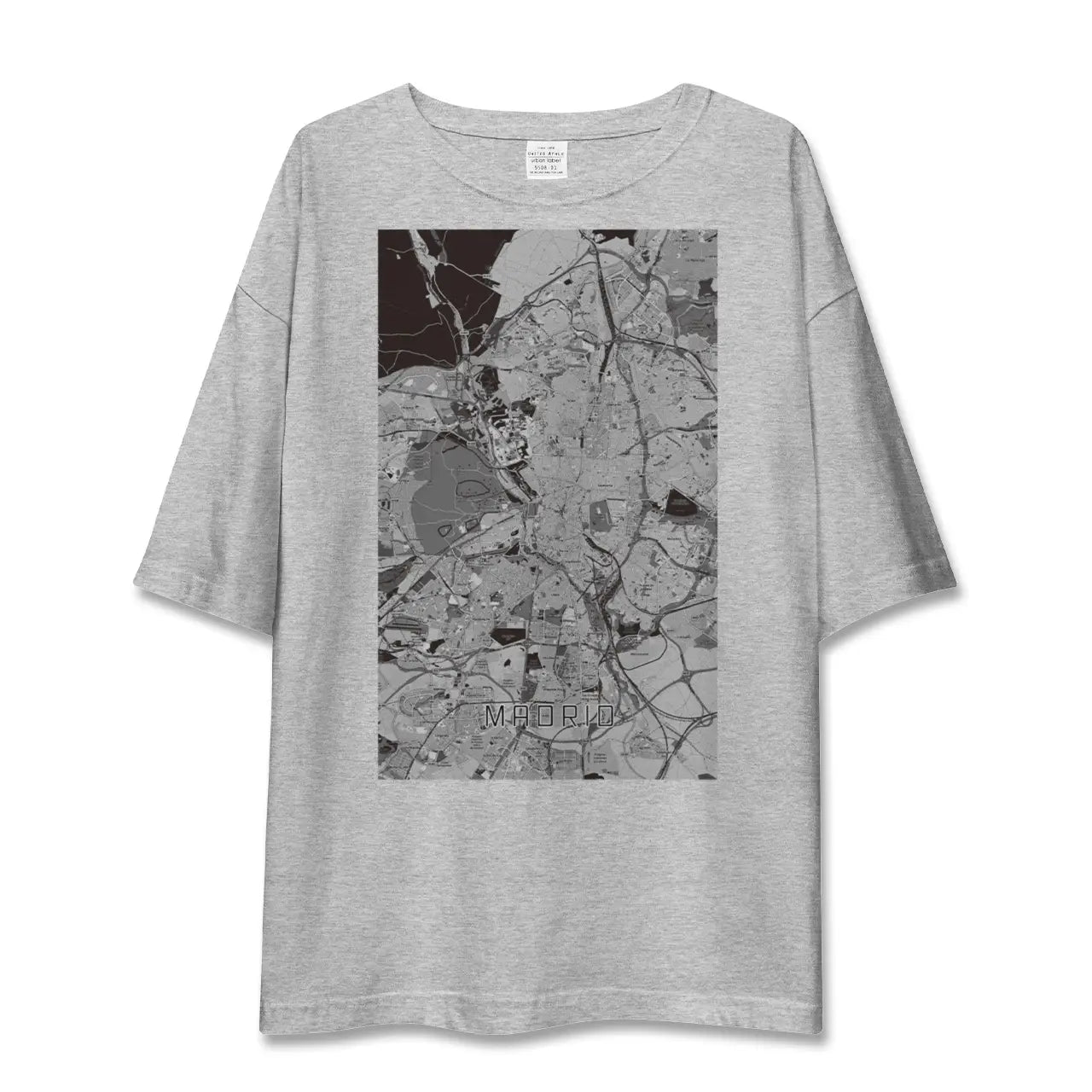 【マドリード(スペイン)】地図柄ビッグシルエットTシャツ
