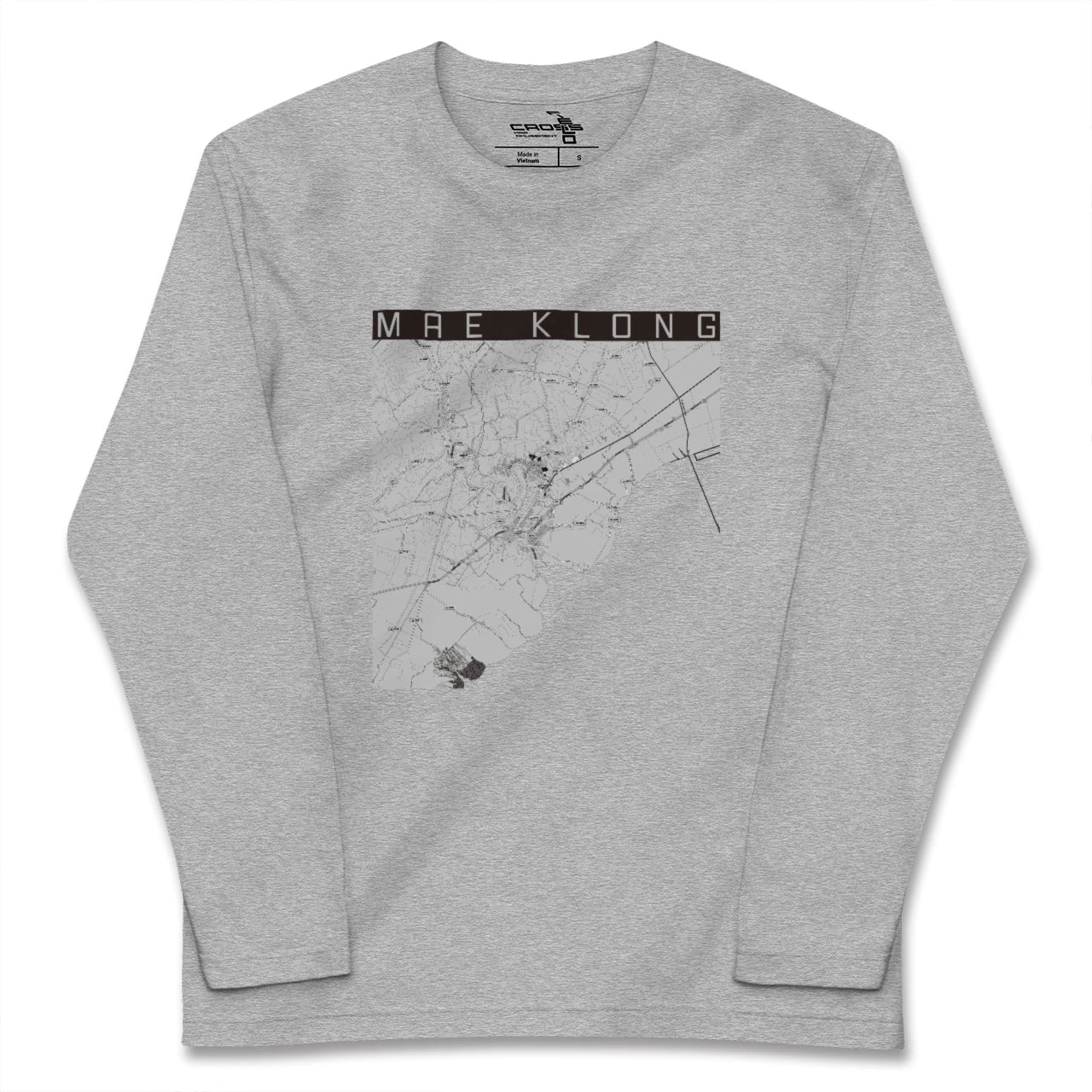 【メークロン(タイ)】地図柄ロングスリーブTシャツ