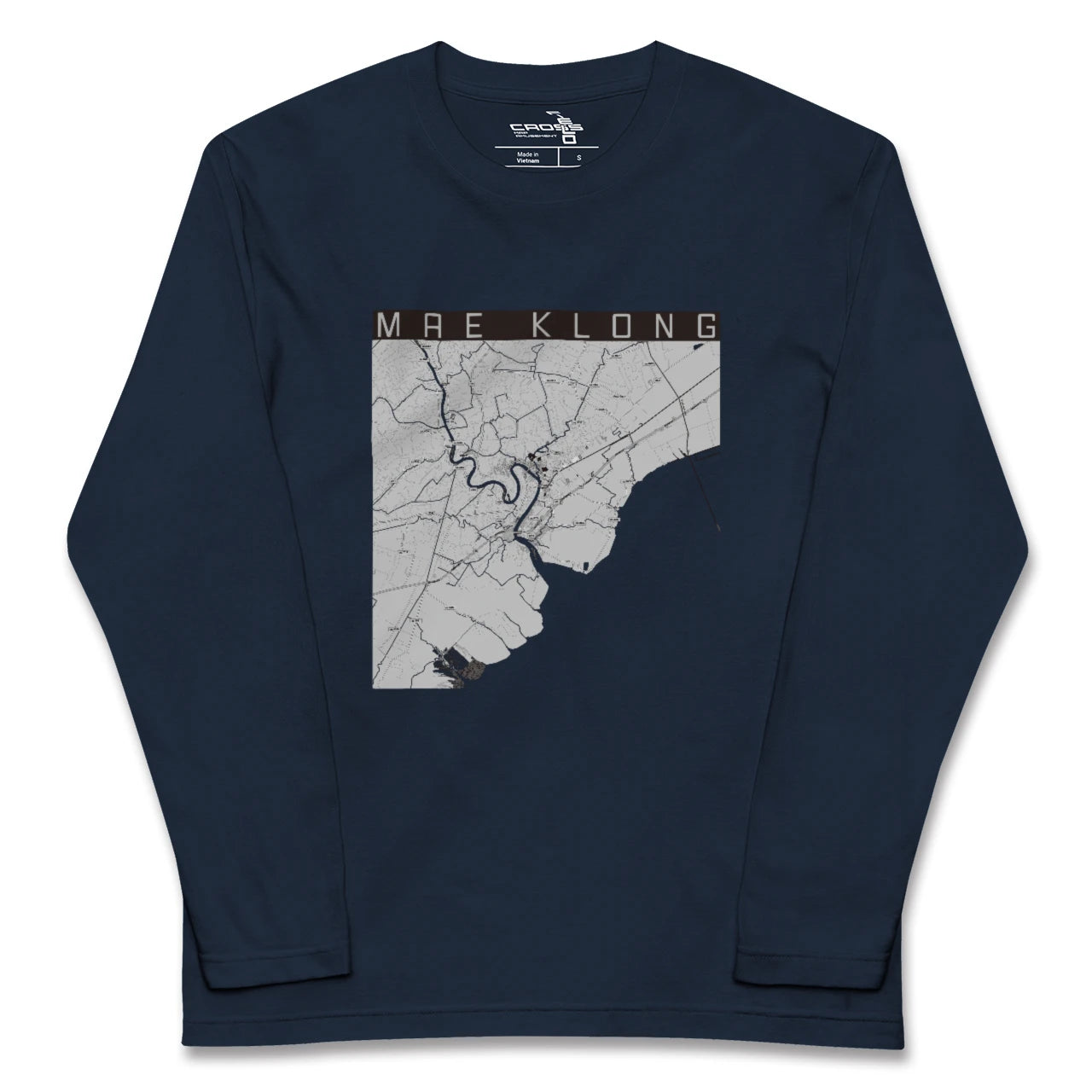 【メークロン(タイ)】地図柄ロングスリーブTシャツ