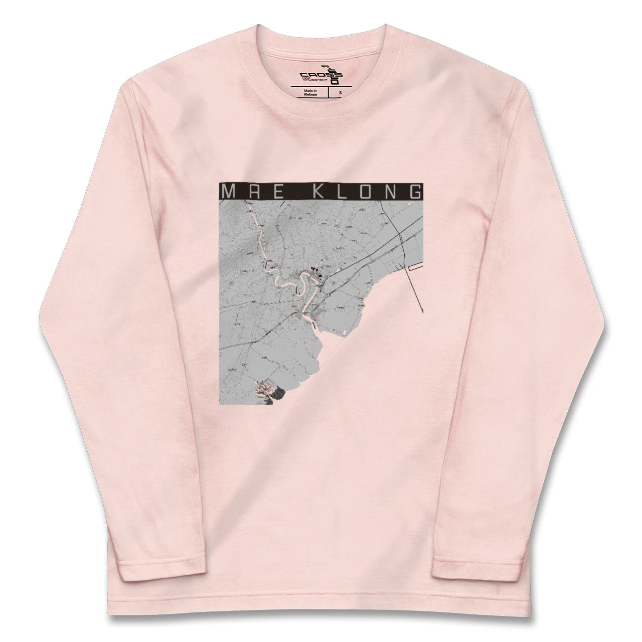 【メークロン(タイ)】地図柄ロングスリーブTシャツ