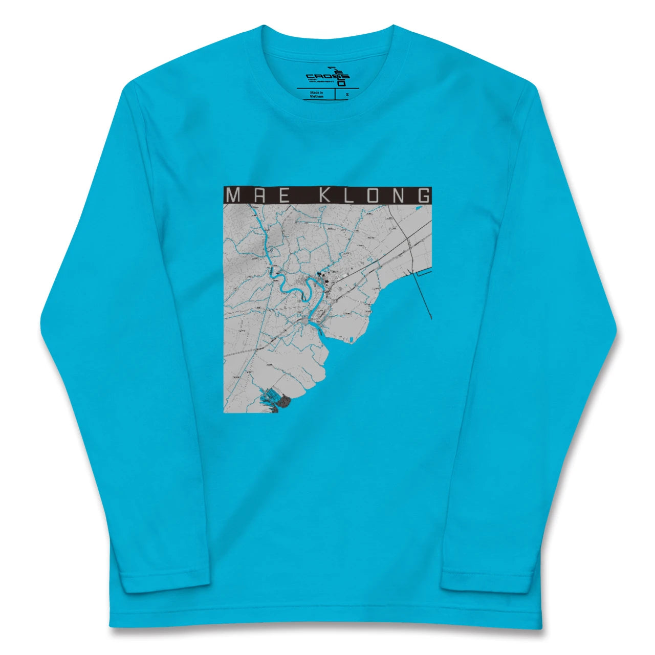 【メークロン(タイ)】地図柄ロングスリーブTシャツ