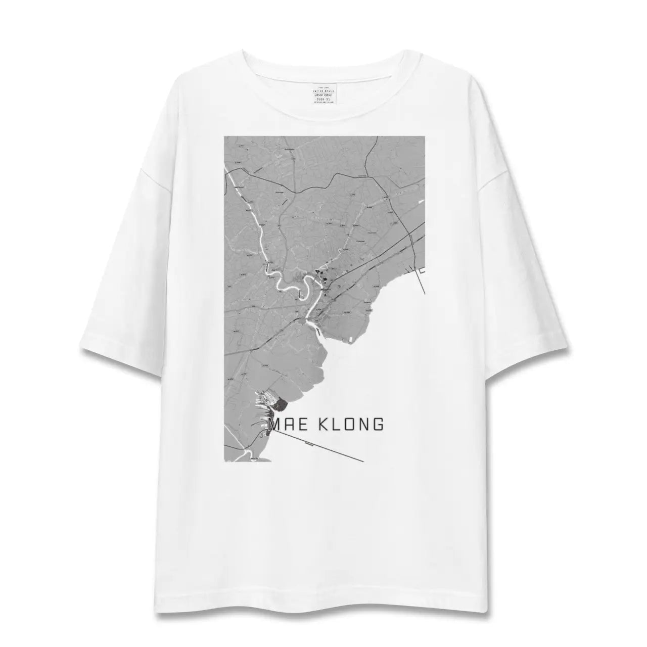 【メークロン(タイ)】地図柄ビッグシルエットTシャツ