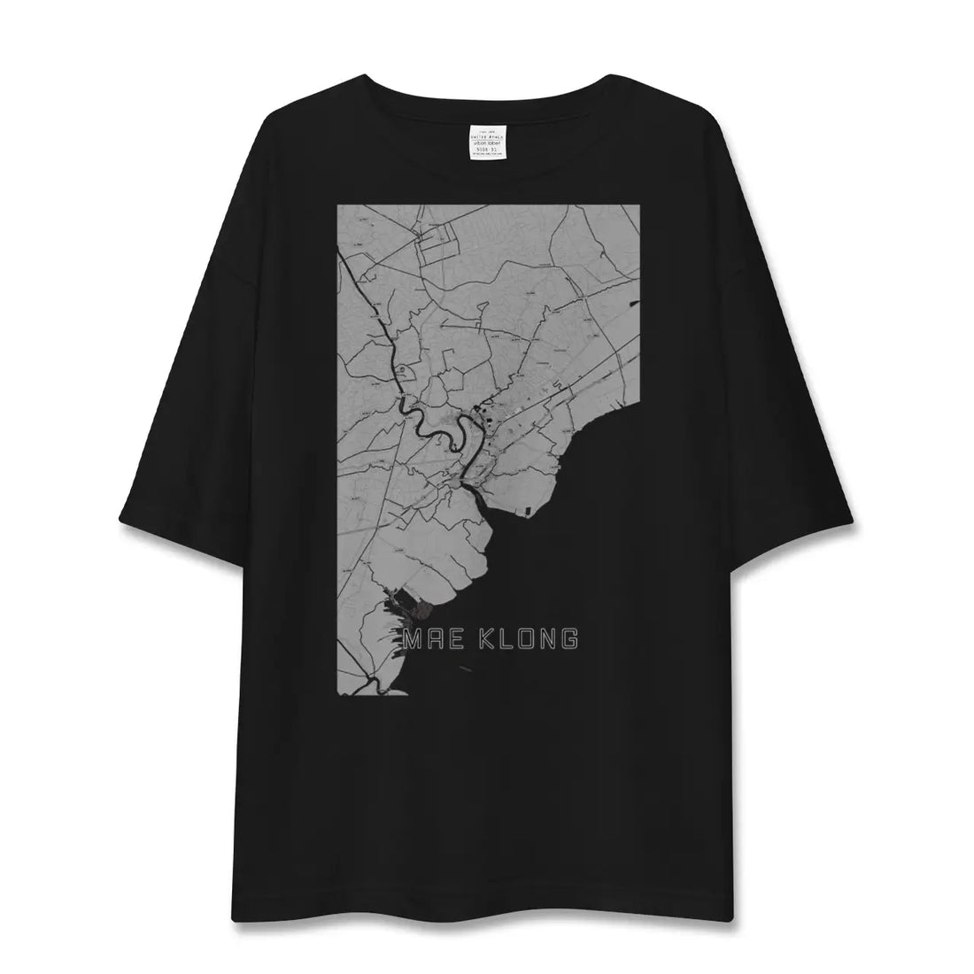 【メークロン(タイ)】地図柄ビッグシルエットTシャツ