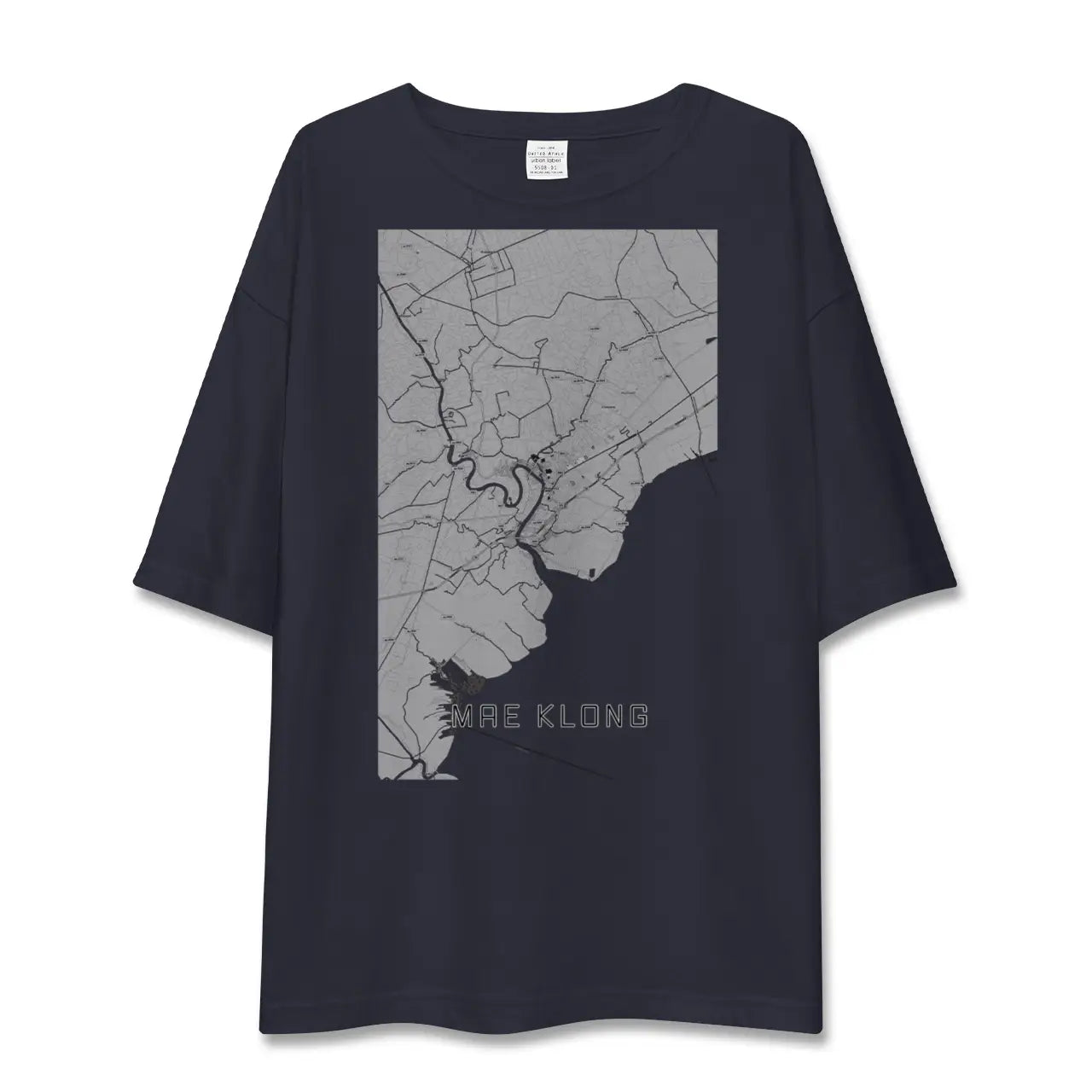 【メークロン(タイ)】地図柄ビッグシルエットTシャツ